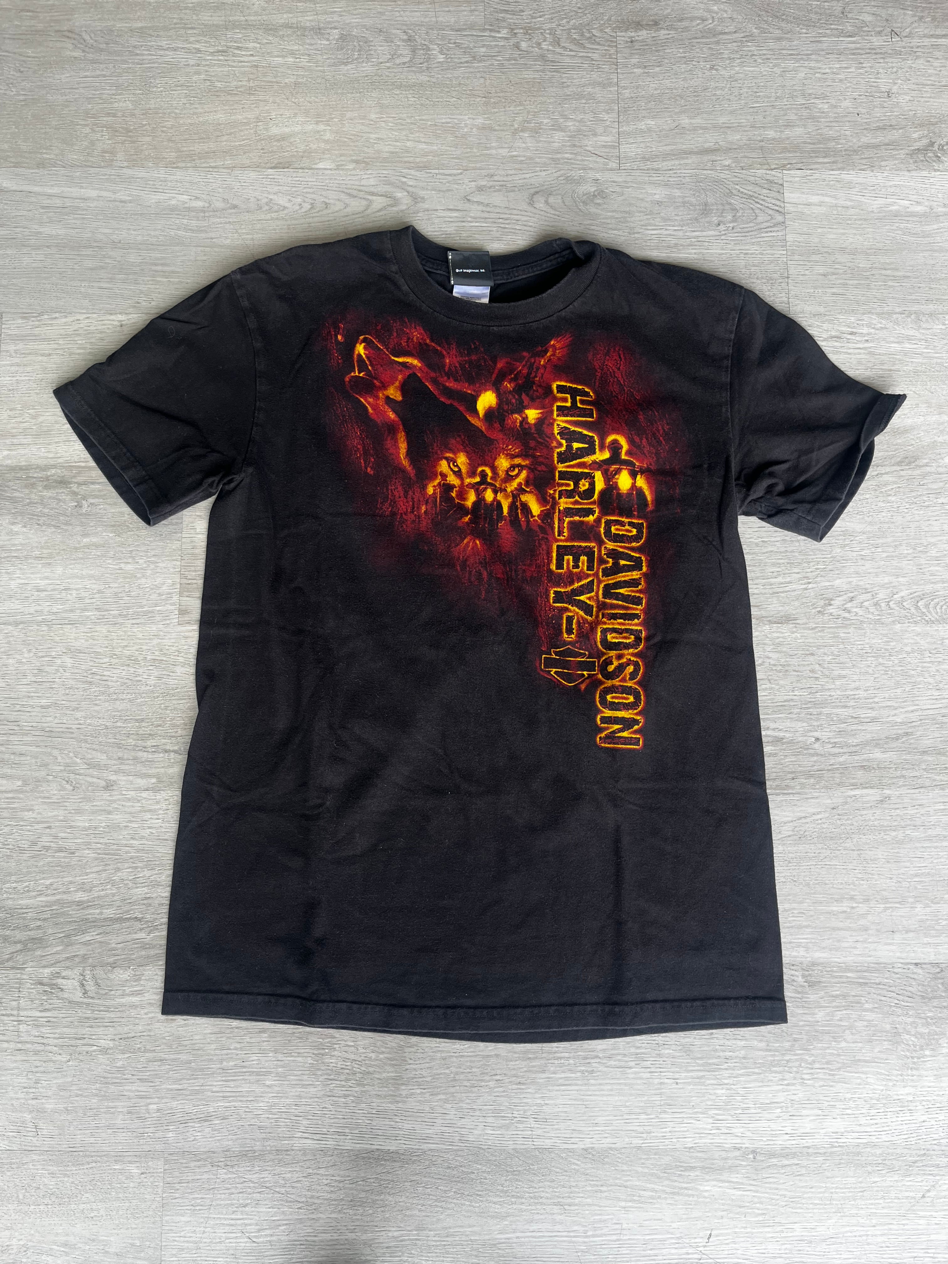 Vintage Harley Davidson Fiery Wolf Tee