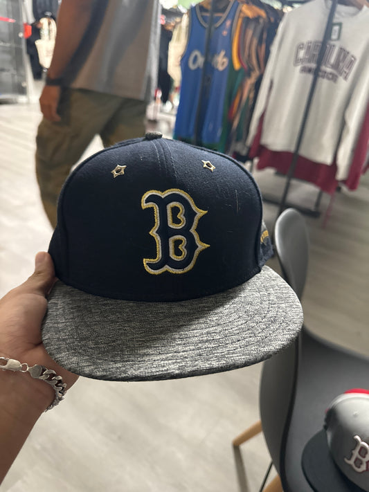 Navy and Gold Boston Red Sox Fitted Hat