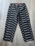 Supreme Jacquard Logos Double Knee Denim Painter Jeans