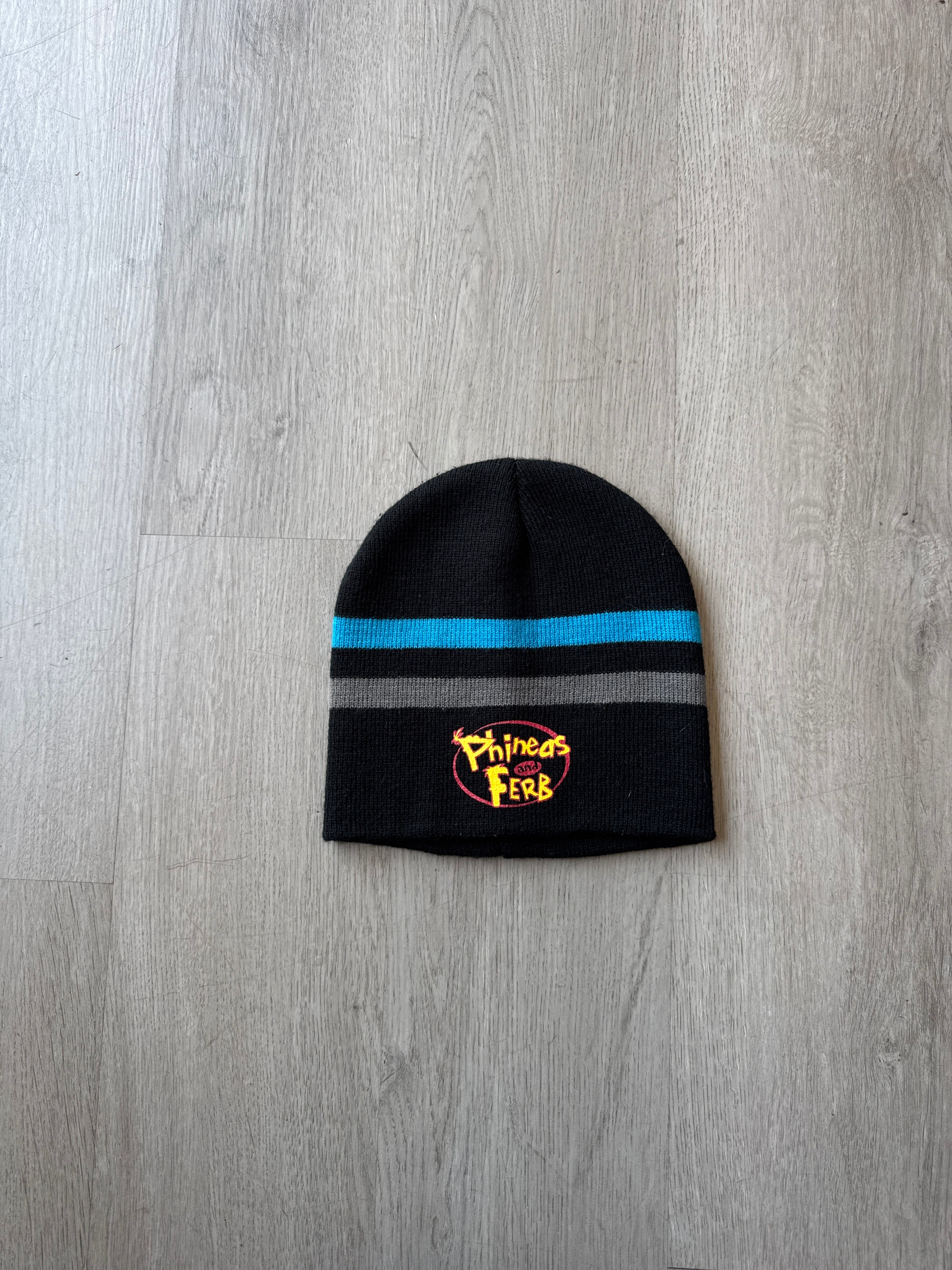 Y2K Disney Phineas & Ferb Stripe Beanie Hat