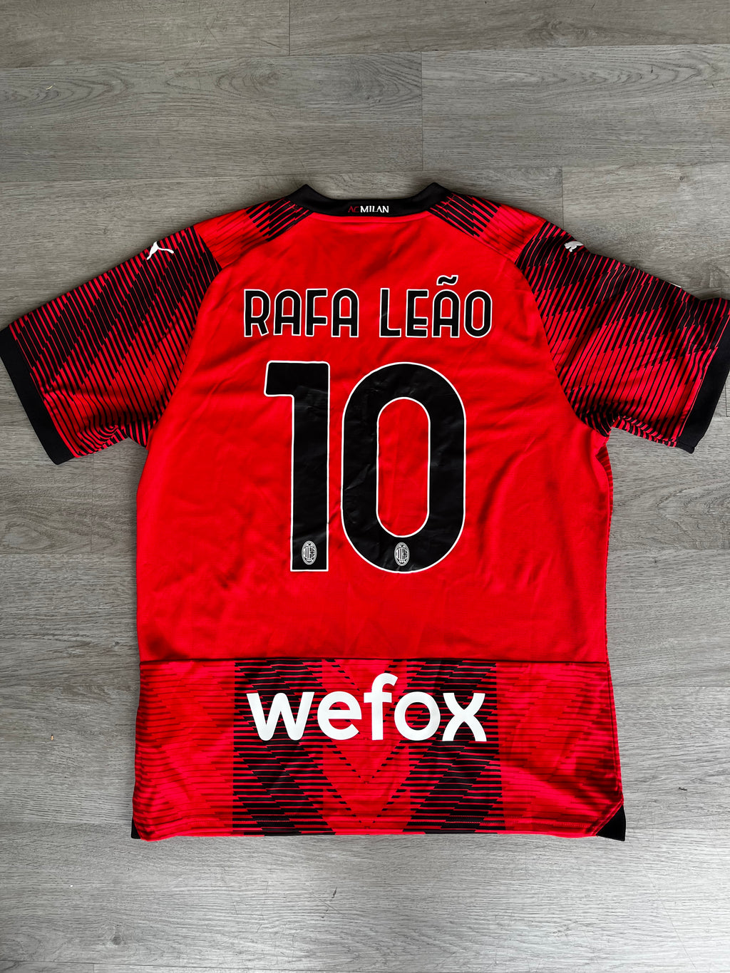 Puma AC Milan Rafa Leao 2023-24 Authentic Home Jersey