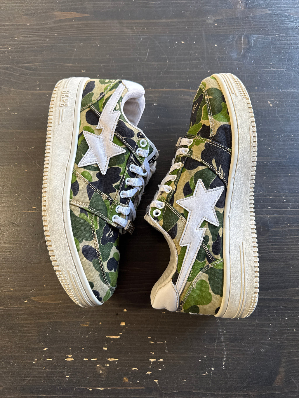 Pre-owned A Bathing Ape Bape Sta Low ABC Camo 20th Anniversary Green