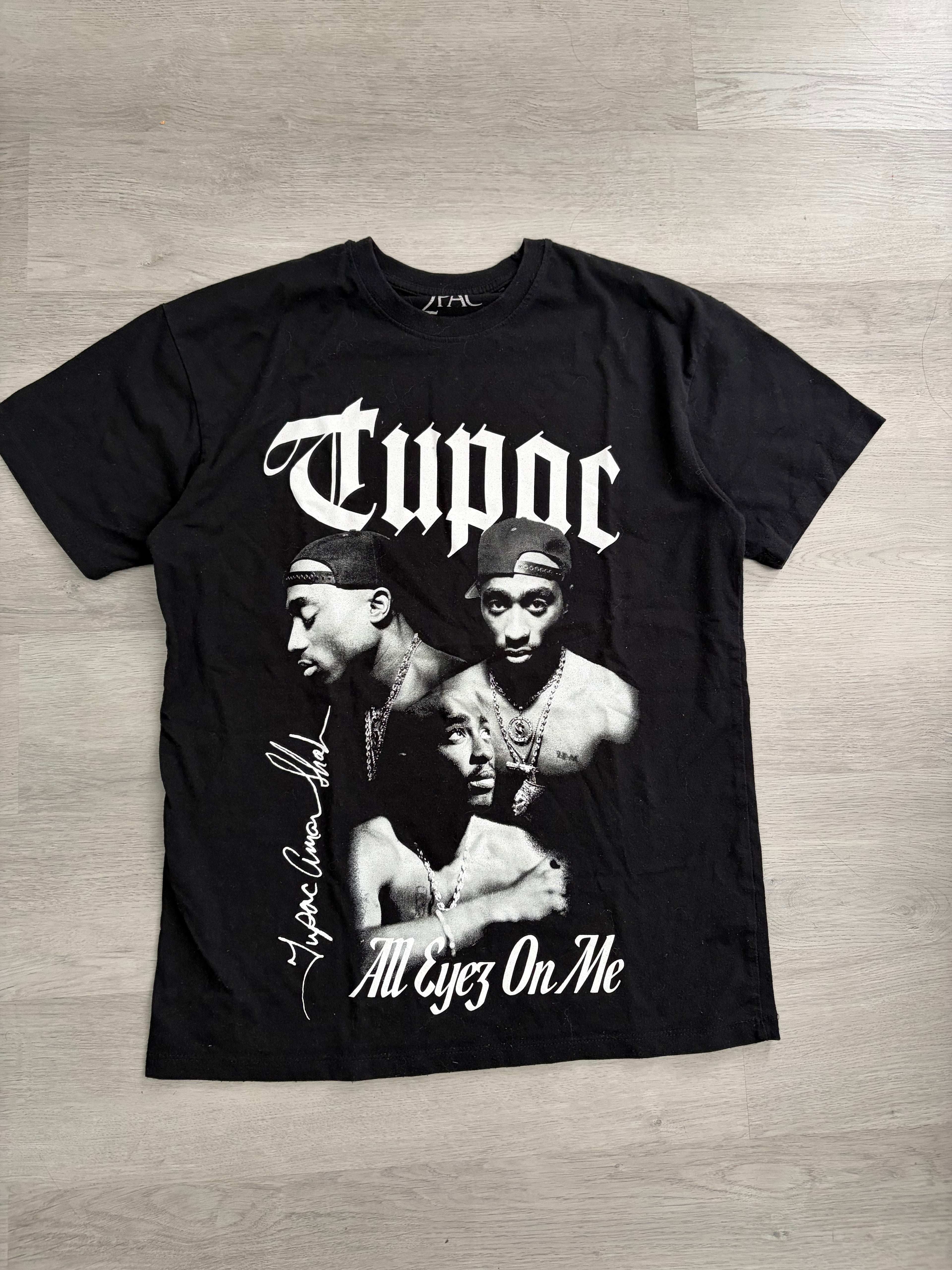 Black Tupac All Eyez On Me Rap Tee