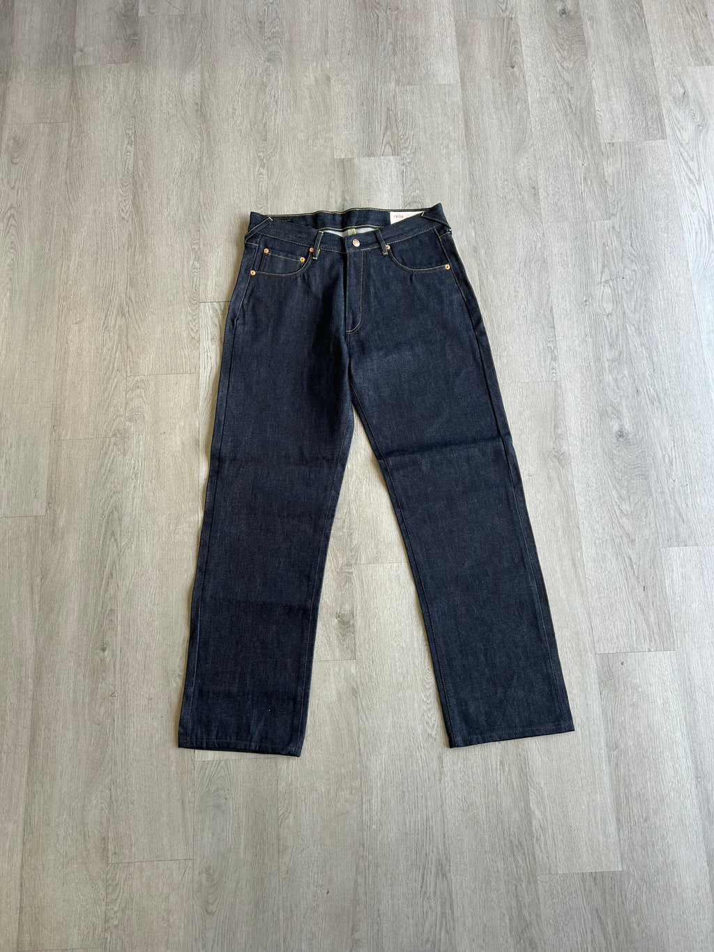 Evisu Embroidered Orange Japanese Dog Jeans
