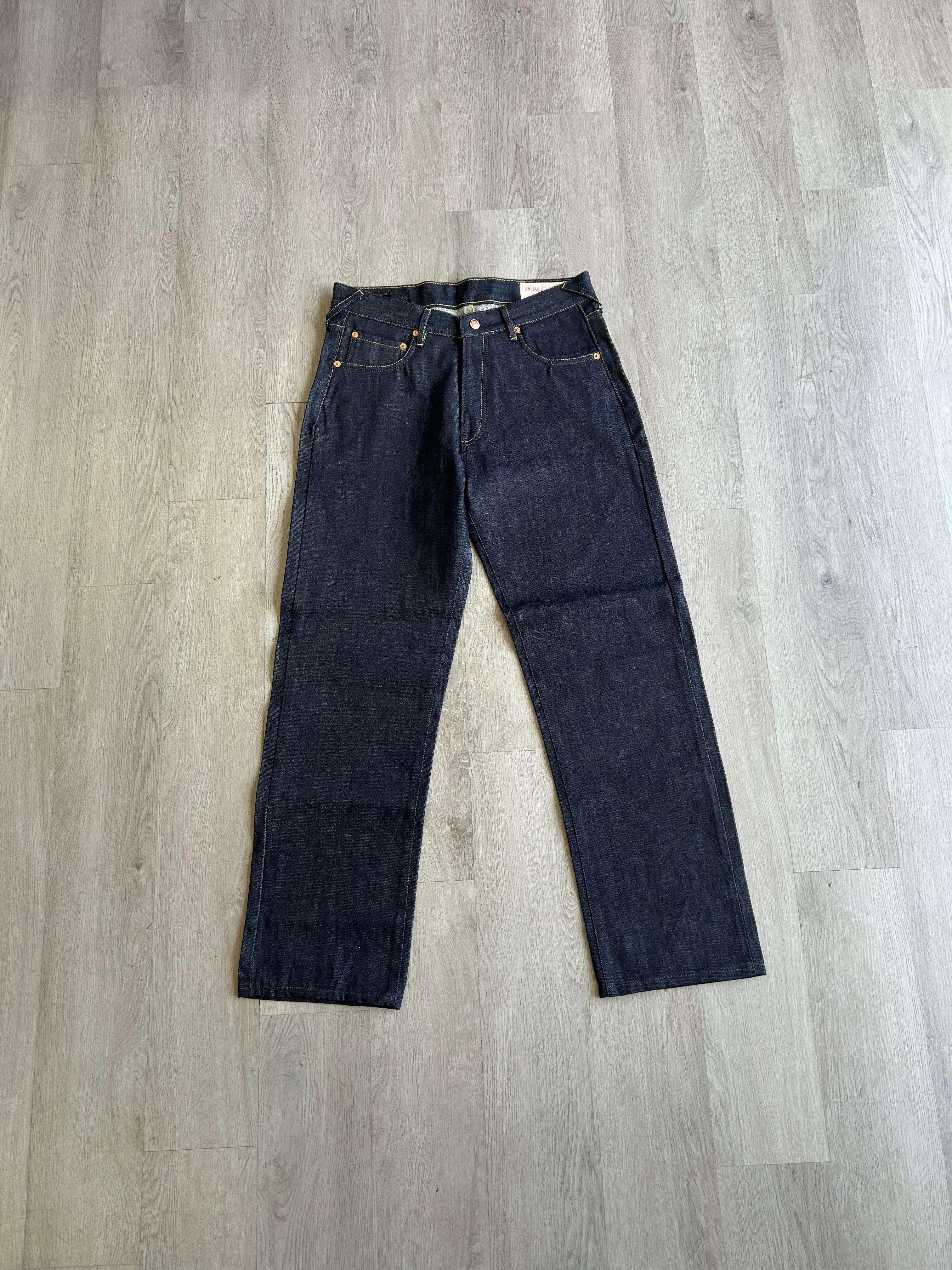 Evisu Embroidered Orange Japanese Dog Jeans