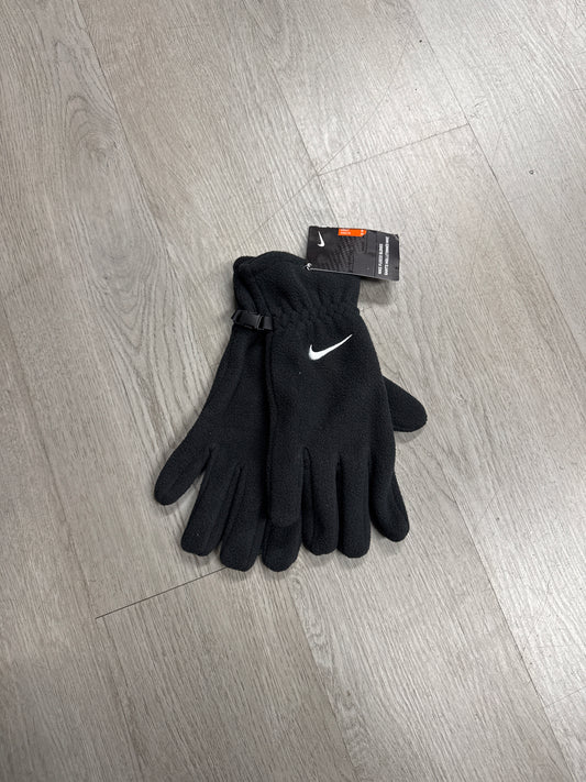 Y2K Nike Logo Fleece Black Gloves