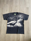 Vintage Black 1992 Harlequin Wolf Animal AOP Tee