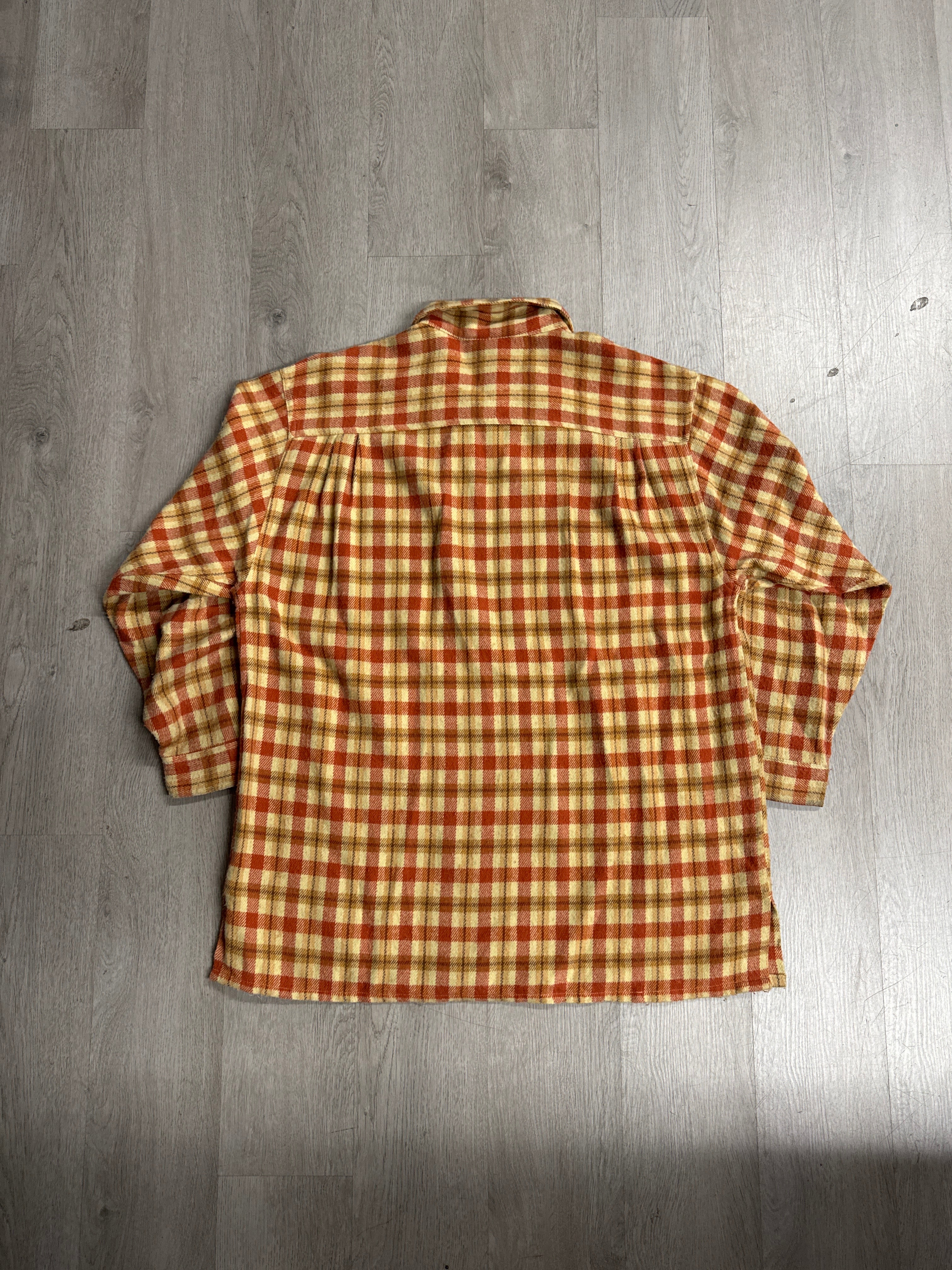 Vintage New York Jeans Acrylic Zip Up Flannel Shirt