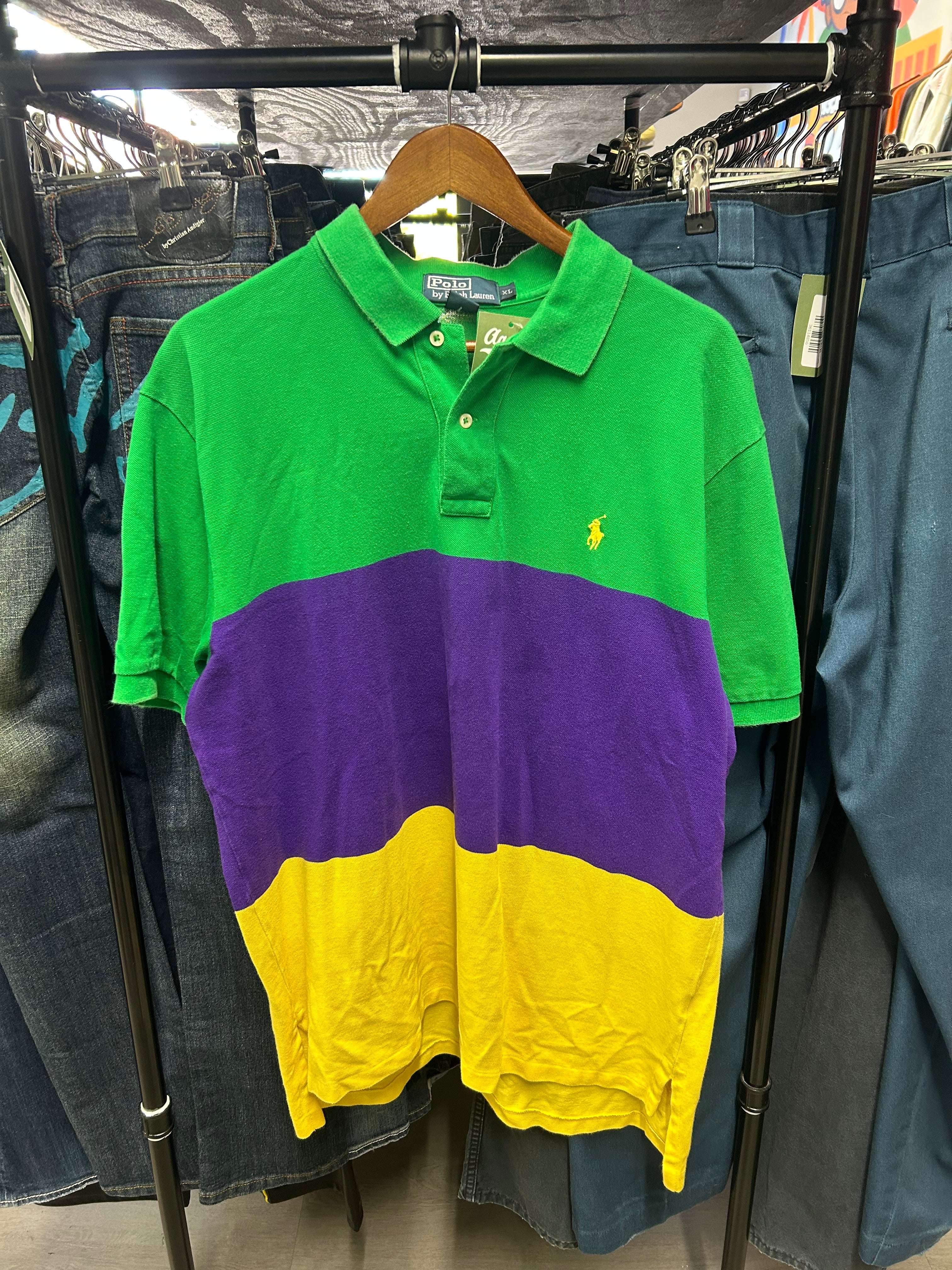 Polo Ralph Lauren Green and Purple Polo