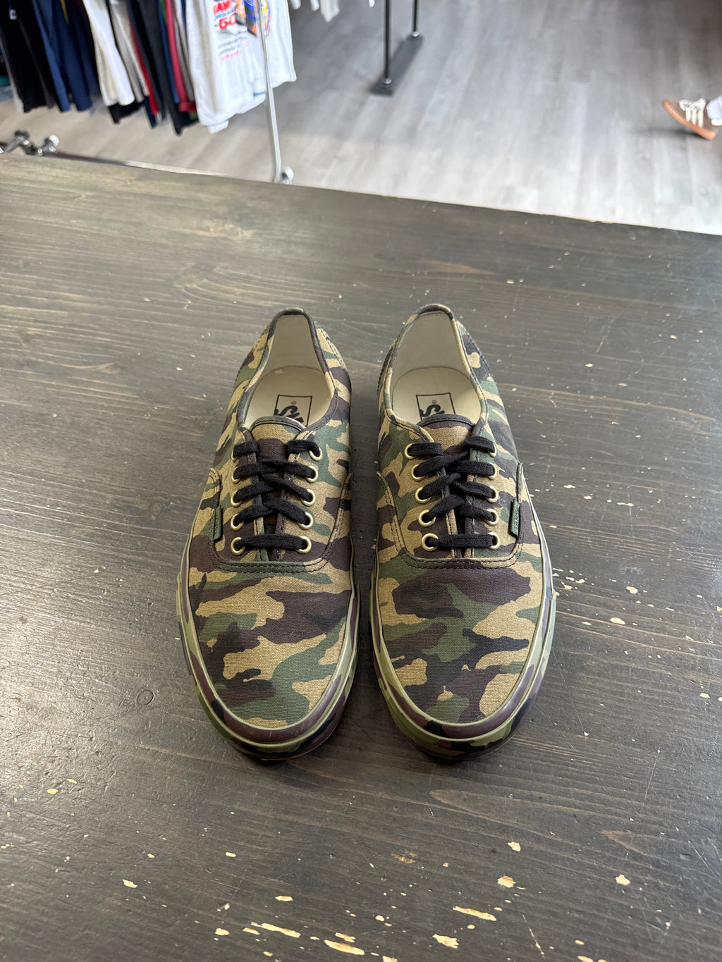 Pre-owned Van’s Authentic Mono Print Camo