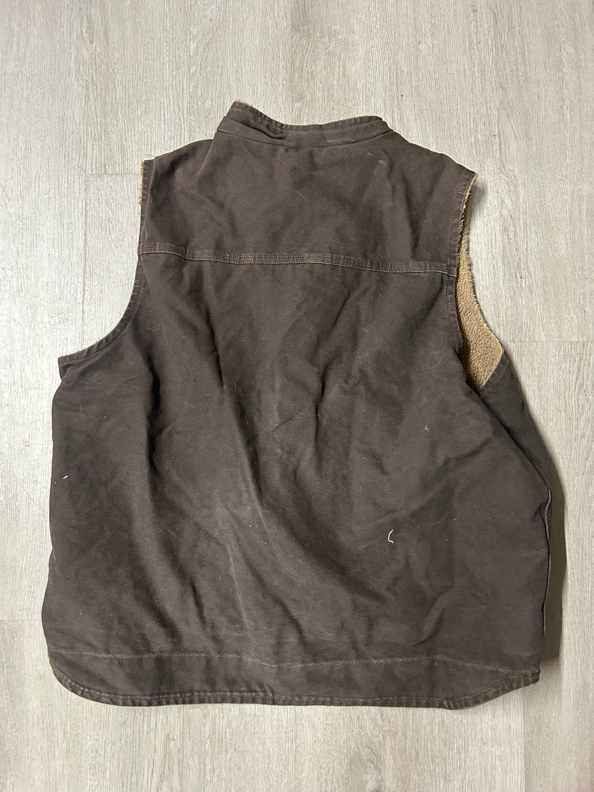 Vintage Dark Brown Carhartt Sherpa Lined Vest