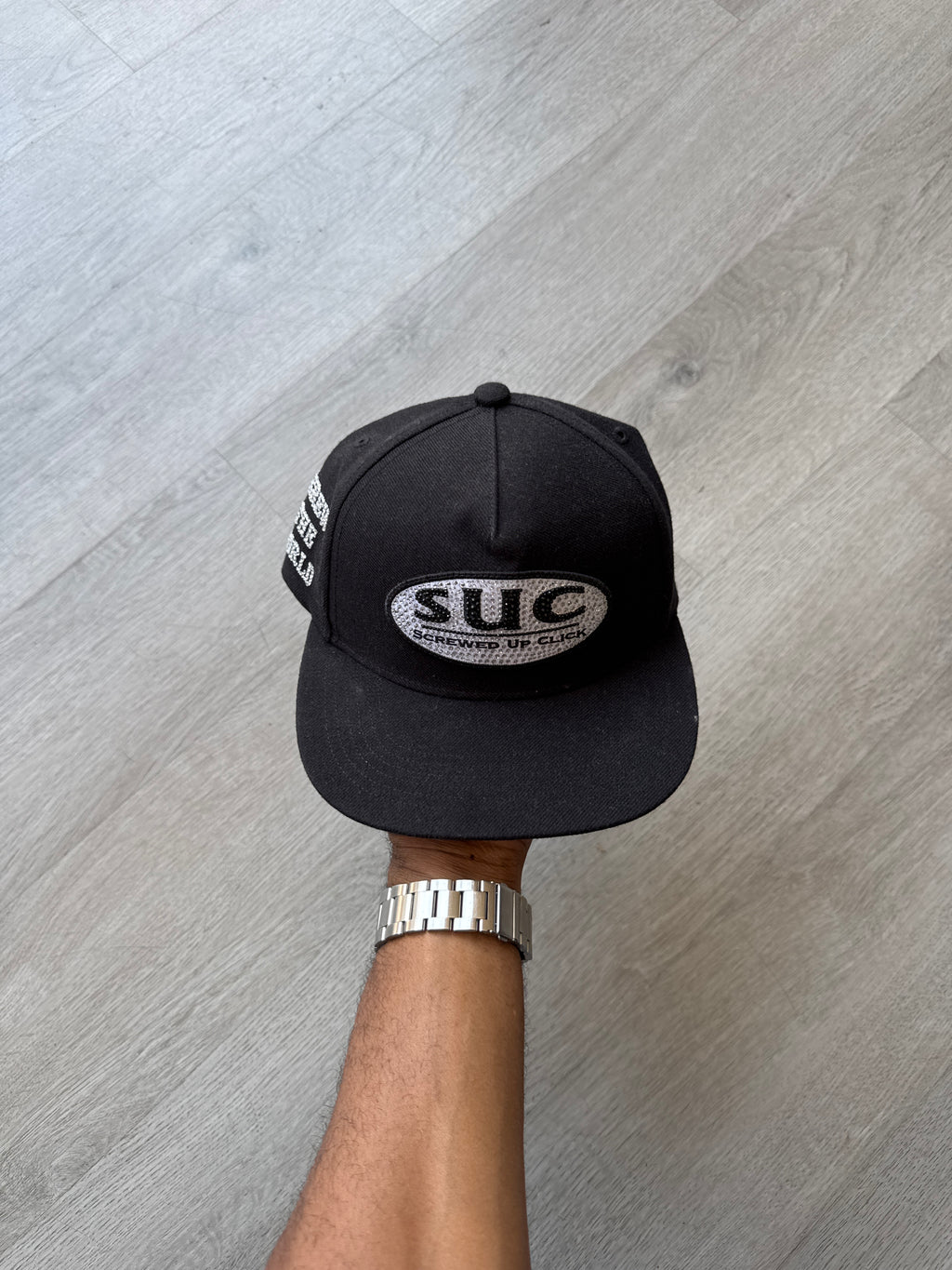Supreme DJ Screw SUC 5-Panel Black Snapback Hat