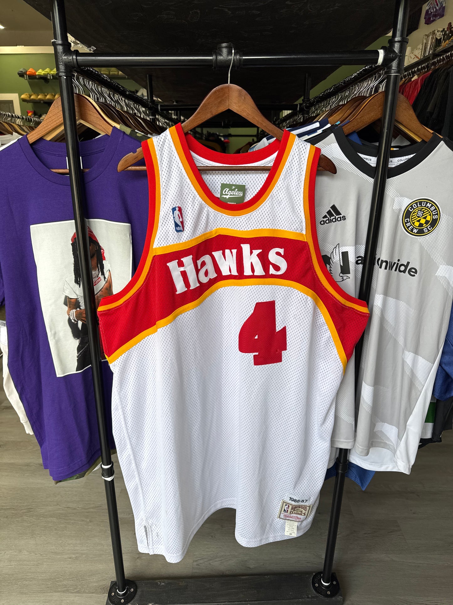 Vintage Mitchell & Ness Atlanta Hawks Spud Webb Jersey