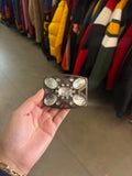 Vintage Crystal Brass Belt Buckle