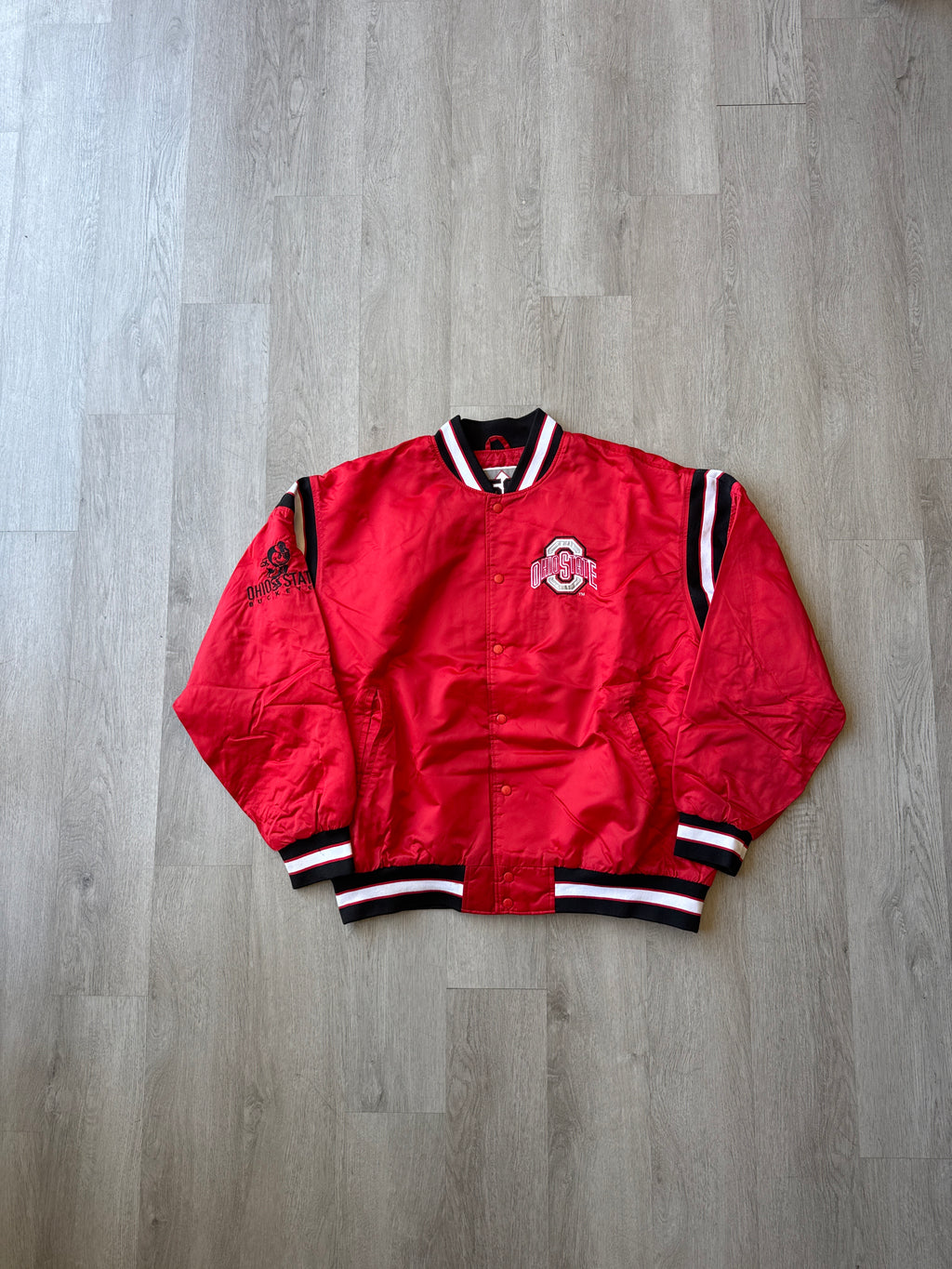 Vintage Ohio State Buckeyes Satin Bomber Jacket