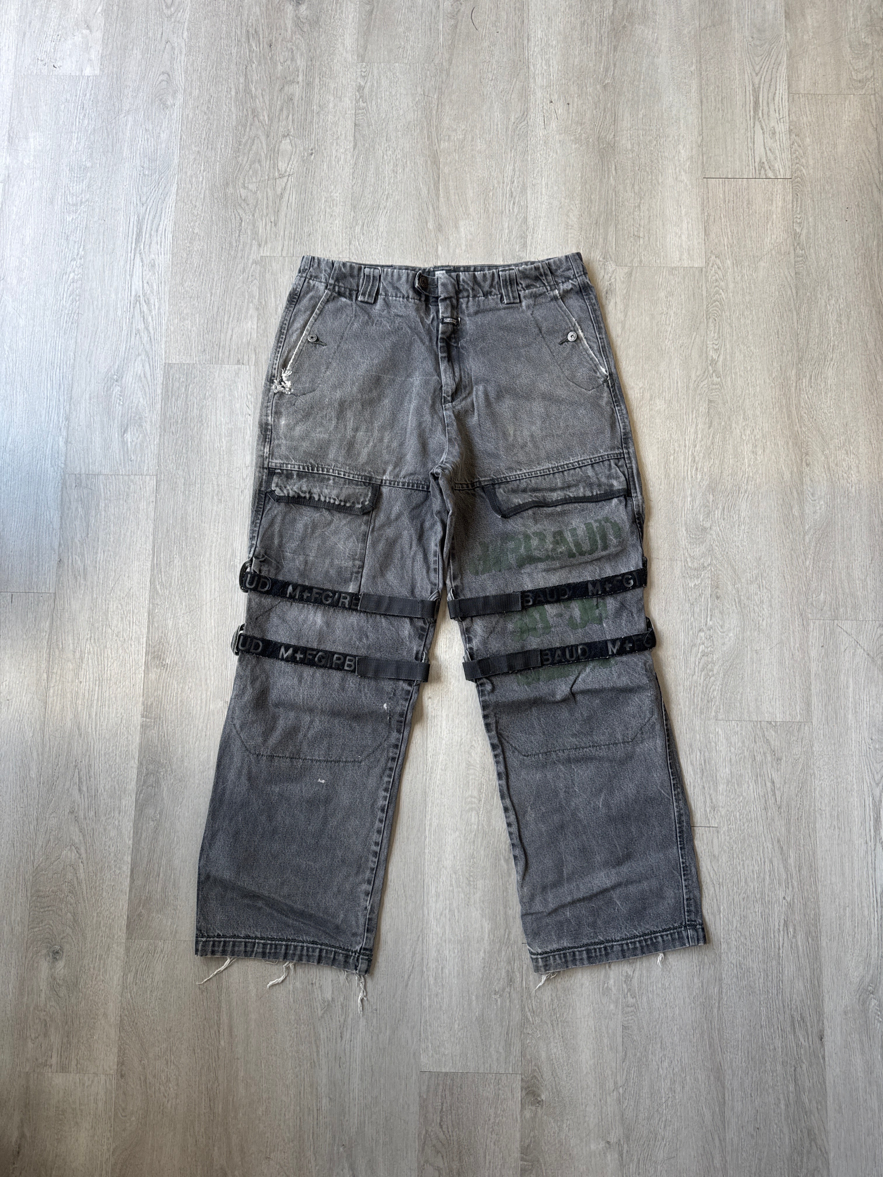 Vintage Marithe Francois Girbaud Distressed Thrashed Utility Pants