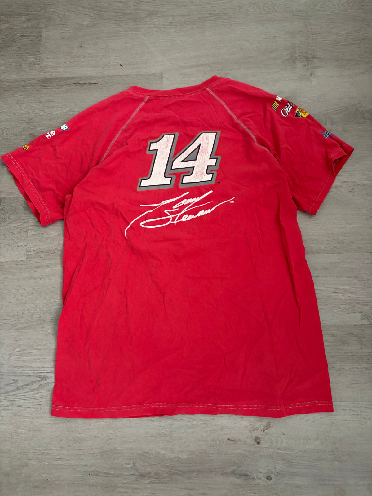 Vintage Chase Authentic Office Depot Old Spice Tony Stewart NASCAR Tee