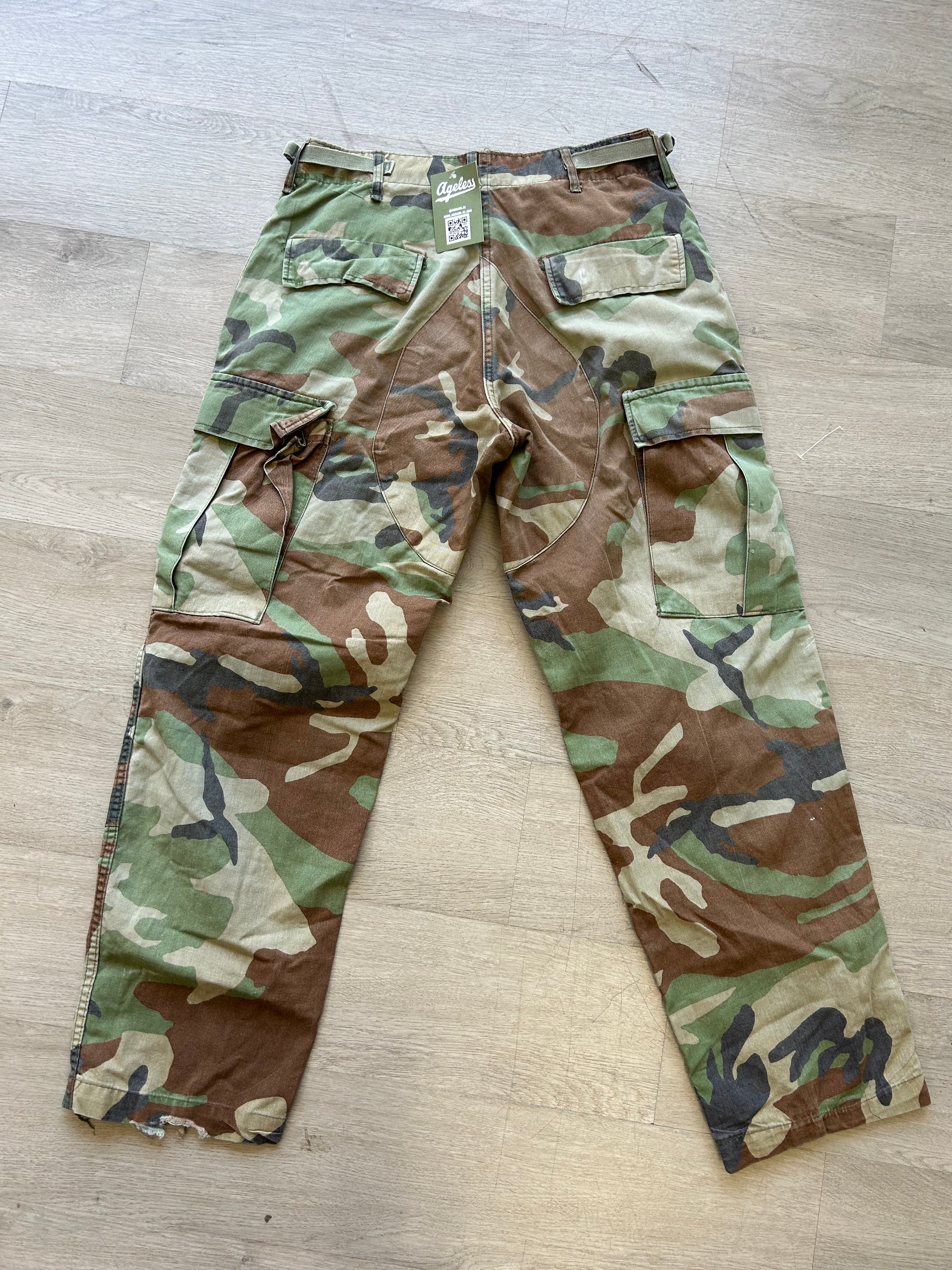 Camo Military Print Cargo Pants