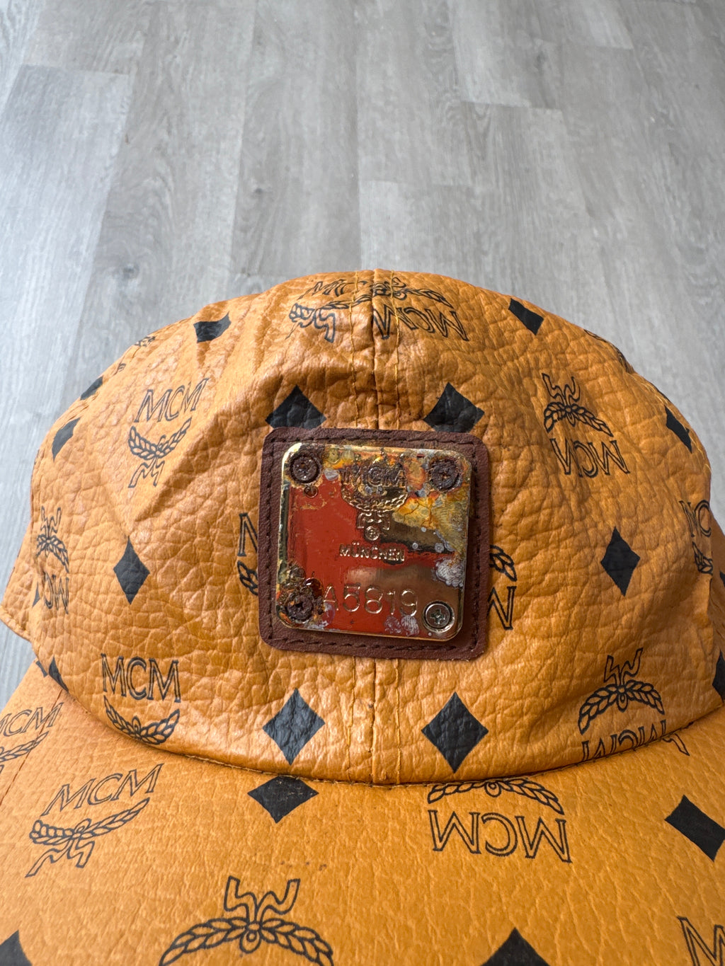 Vintage 90s MCM München Monogram Snap Back Hat