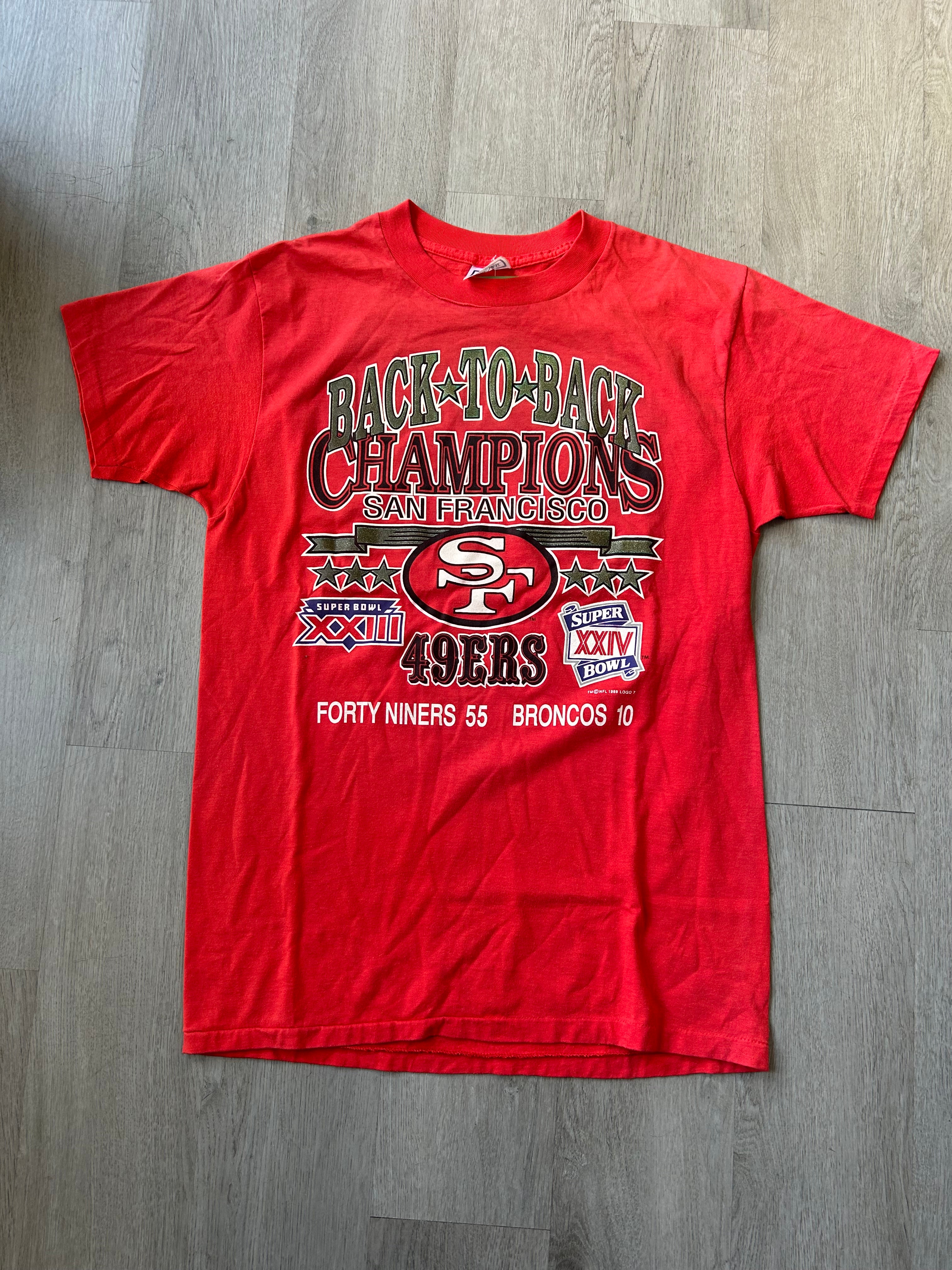 Vintage 1989 Logo 7 Red San Francisco 49ers Tee