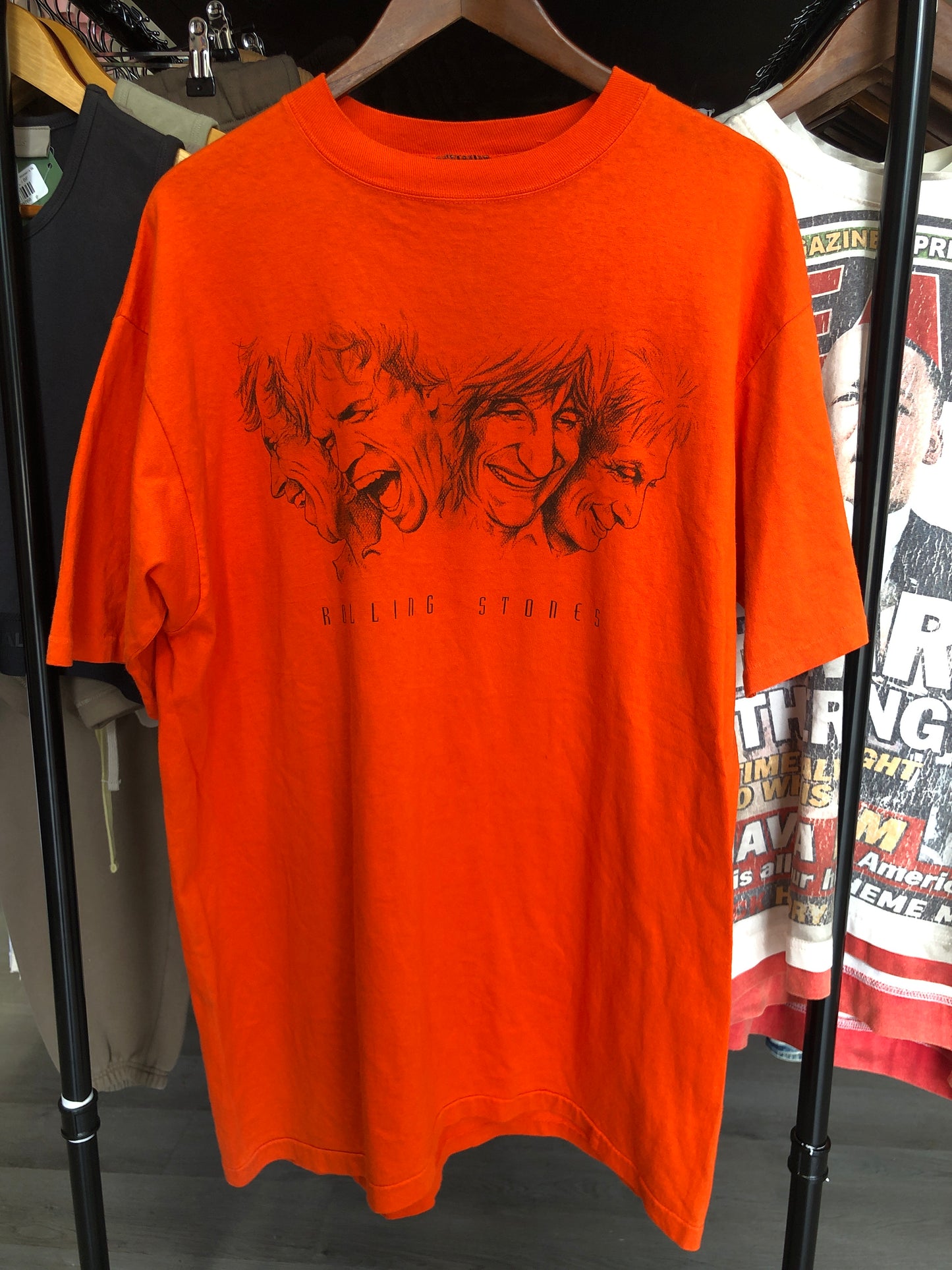 Vintage Rolling Stones Orange 1999 No Security Tee