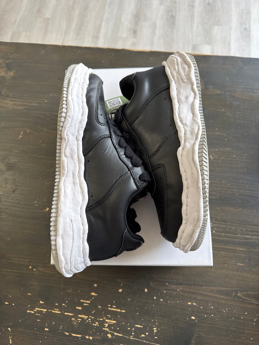Pre-owned Maison Mihara Yasuhiro Wayne OG Sole Low Black