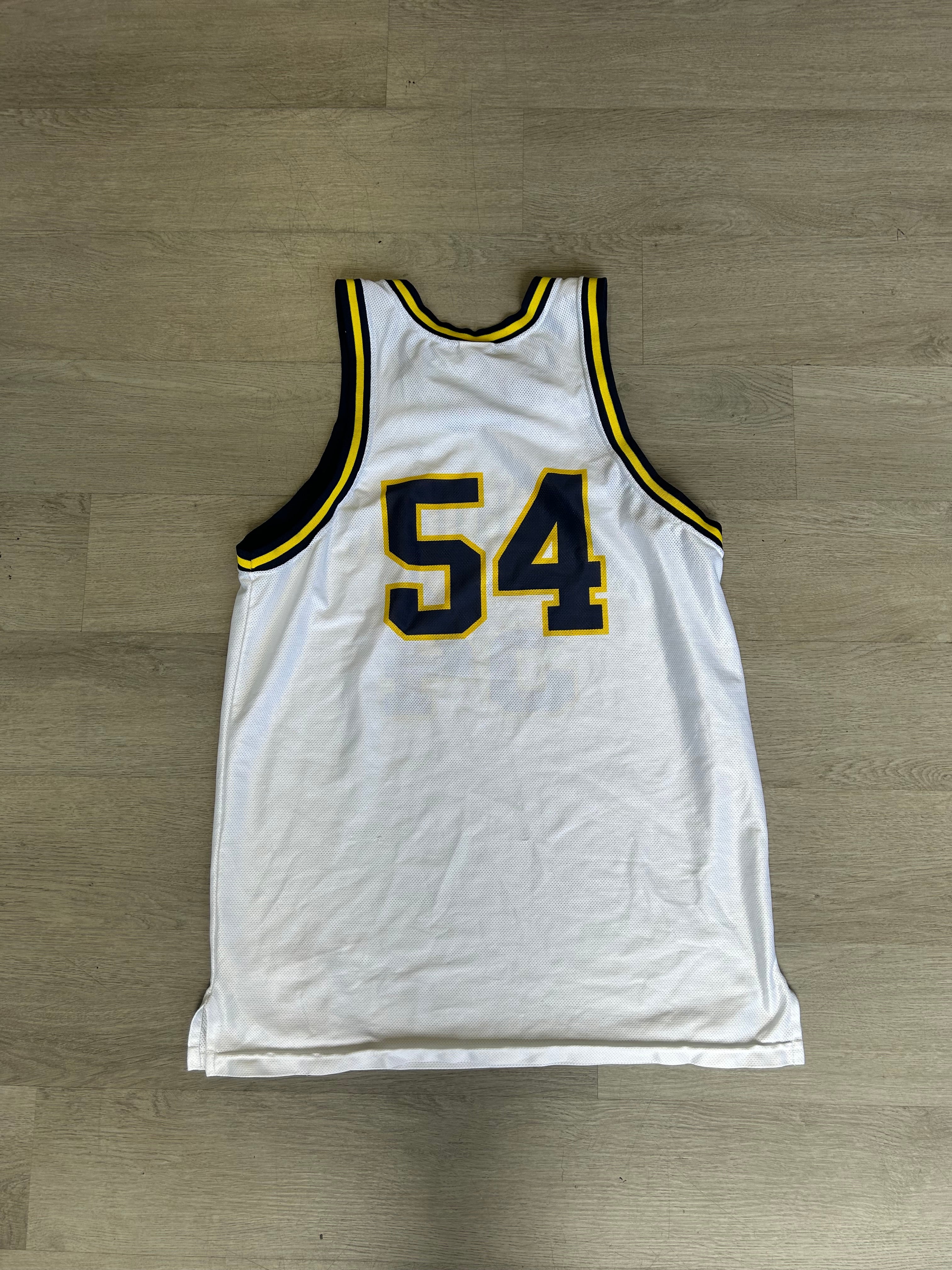 Vintage 1990s Nike University of Michigan Wolverines #54 Basketball Jersey