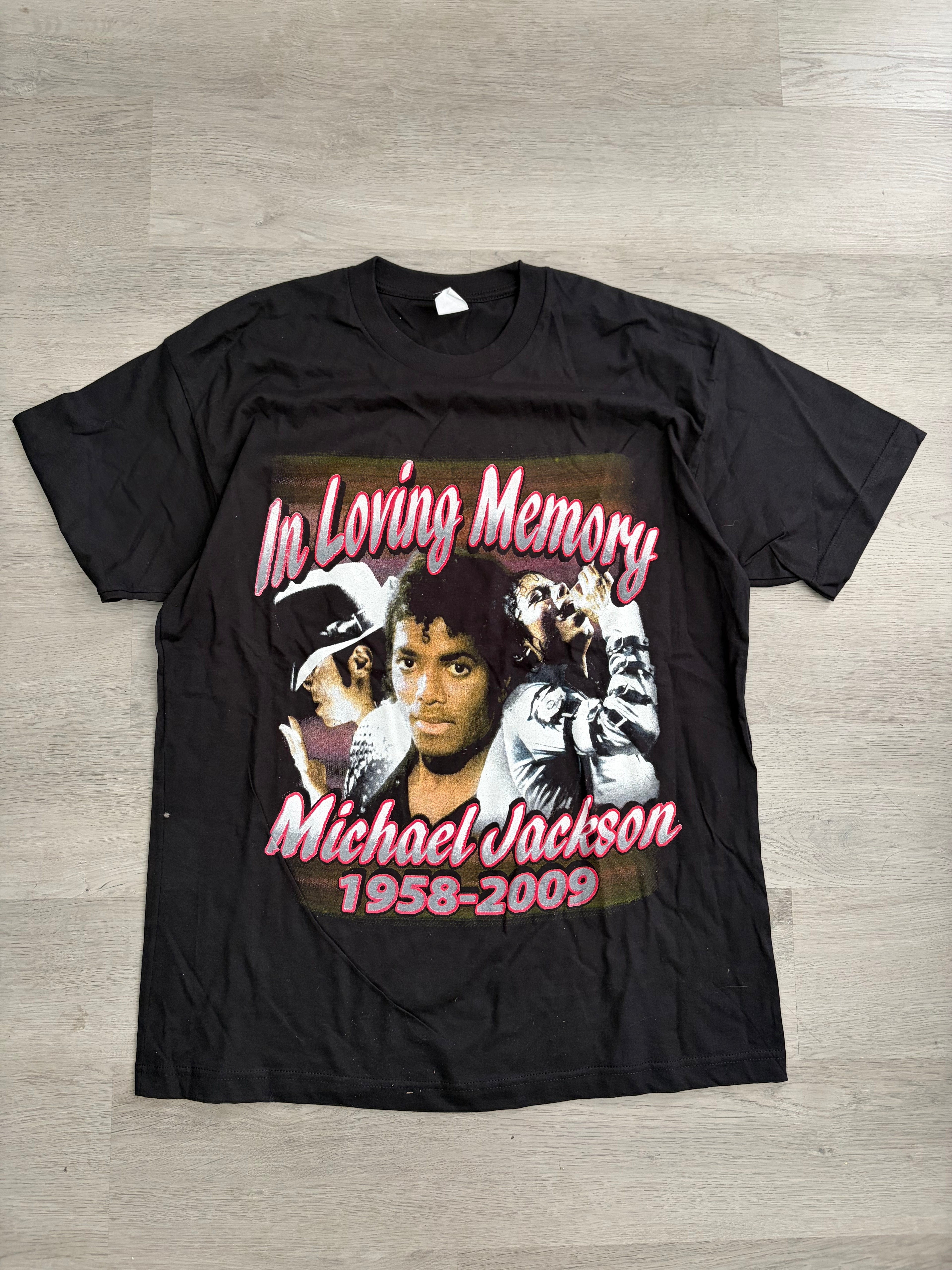 2009 Black Michael Jackson In Loving Memory Tribute Tee