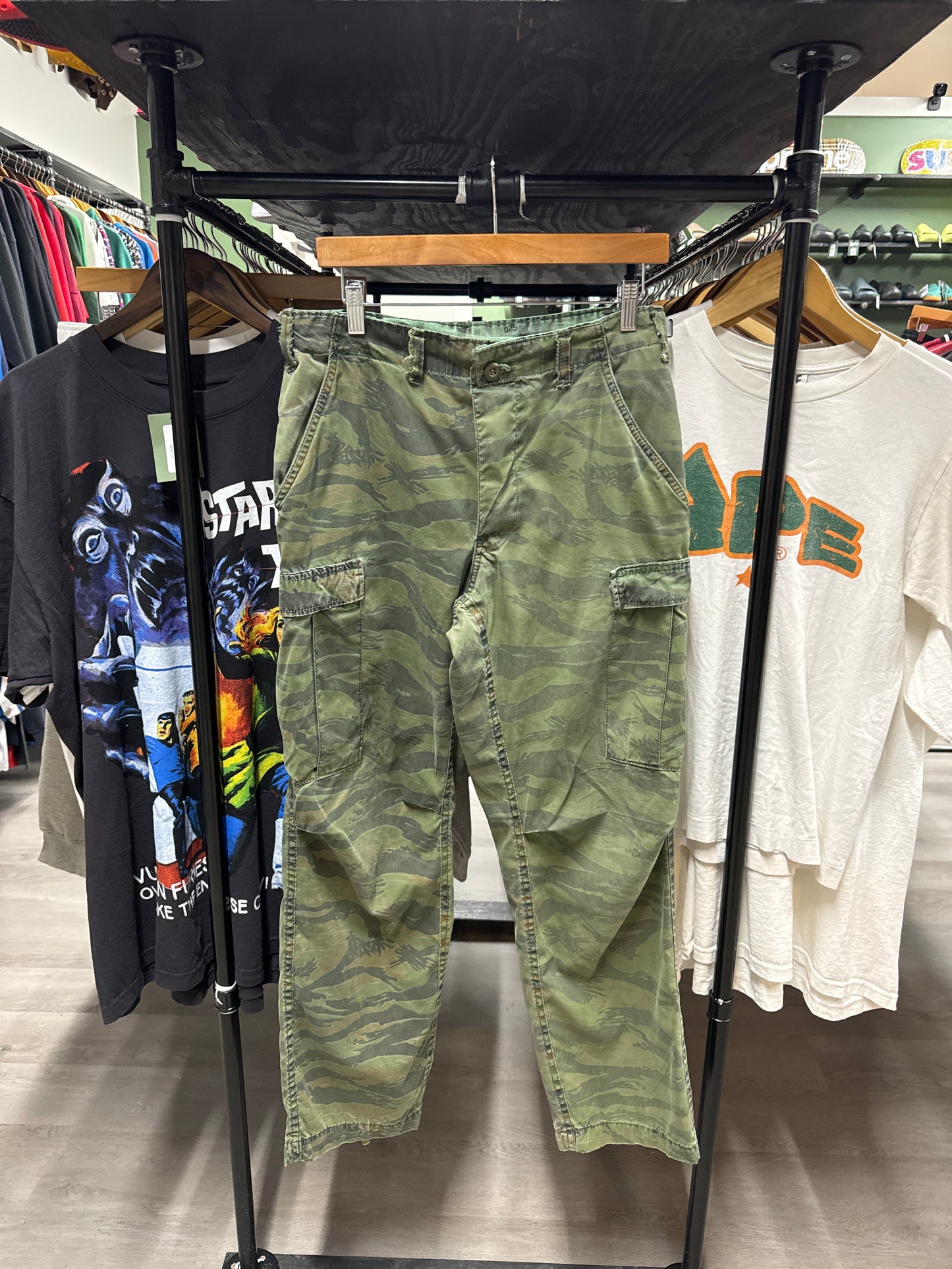 Vintage Military Tiger Camo Cargo Pants