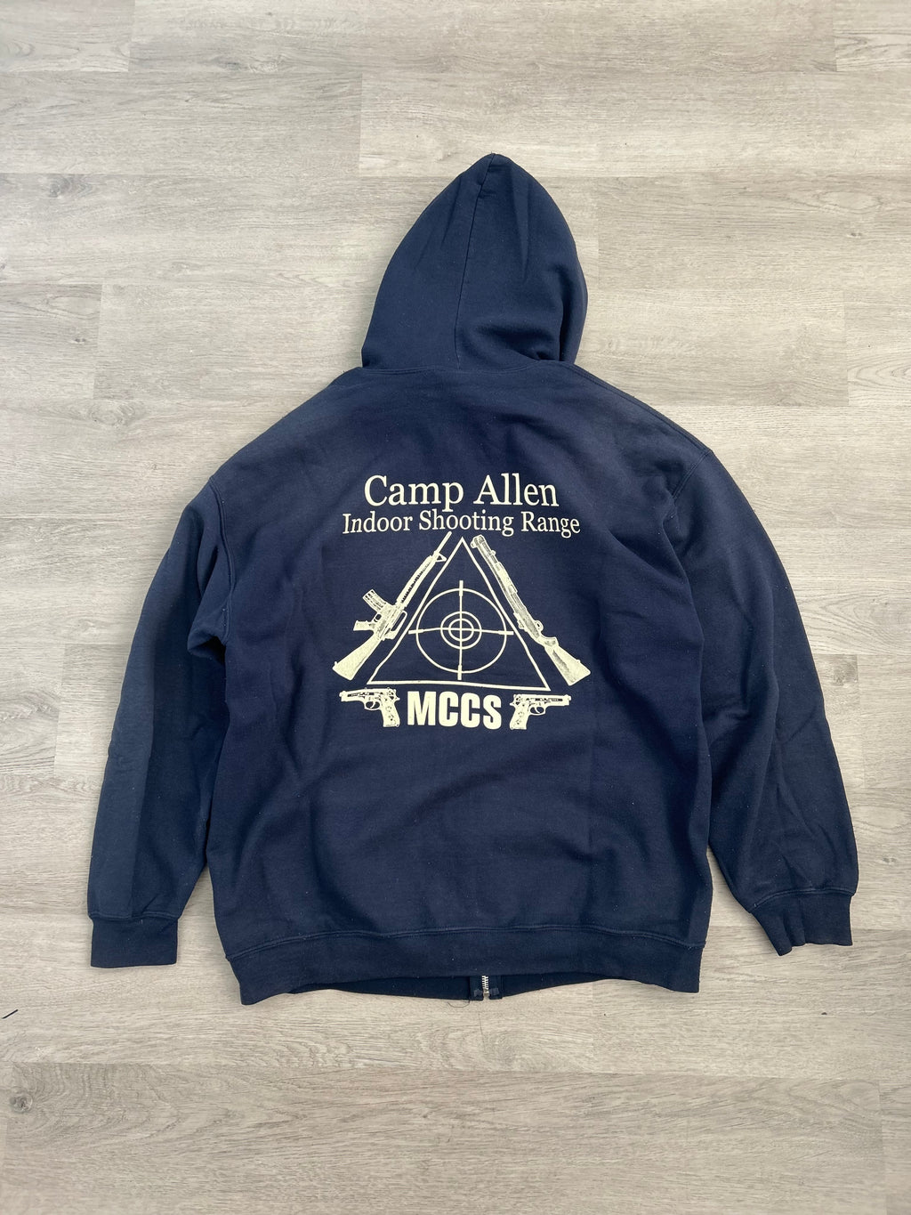Navy Camp Allen Zip Up Hoodie