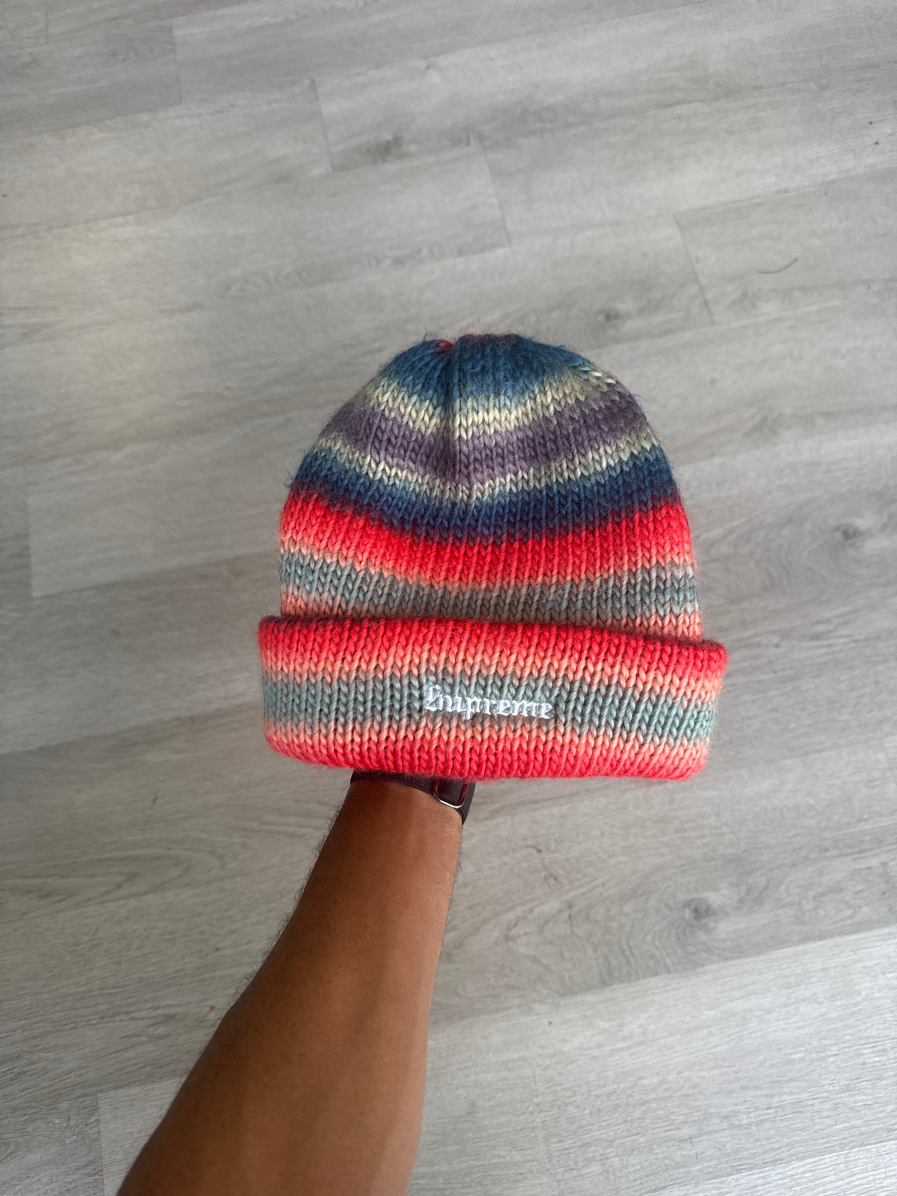 Supreme Ombré Stripe Navy Beanie