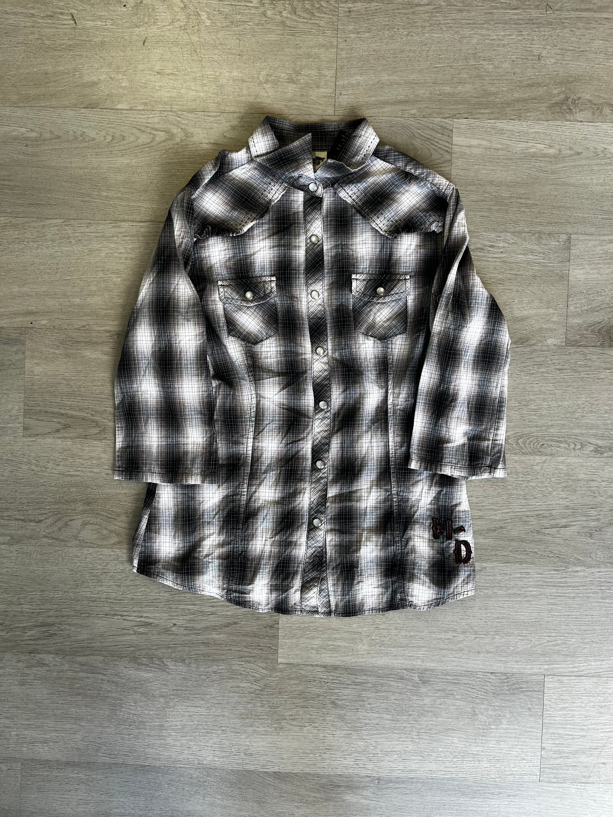 Women’s Harley Davidson Plaid Button Up Tee