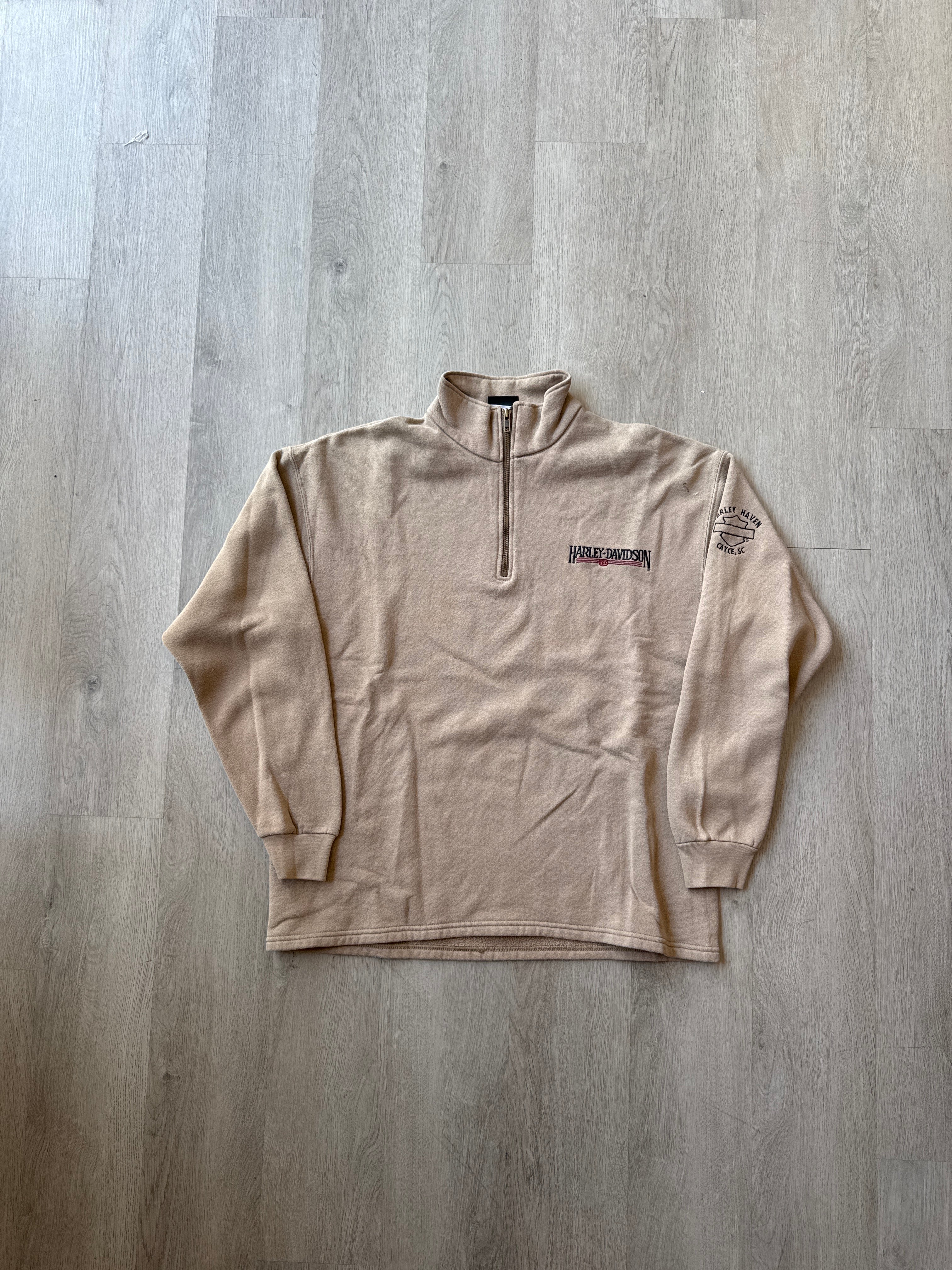 Vintage Harley Davidson Haven Cayce, SC Quarter Zip Pullover