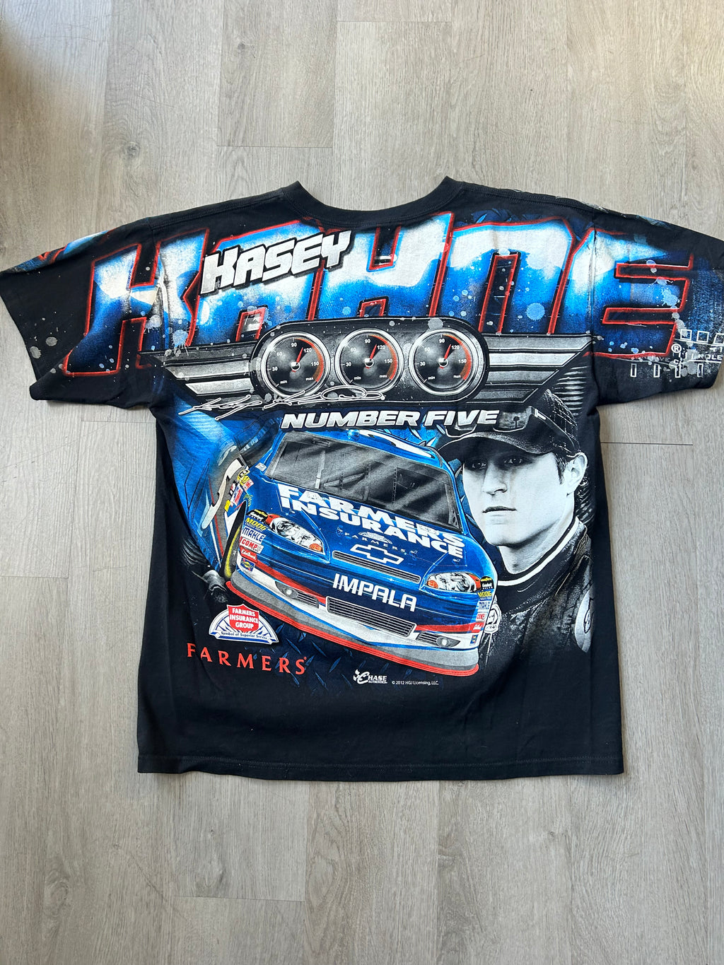 Vintage Kasey Kahne's 2012 #5 Farmers Insurance Chevrolet Impala Tee