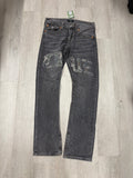 Y2K True Religion Black Denim Spellout Jeans