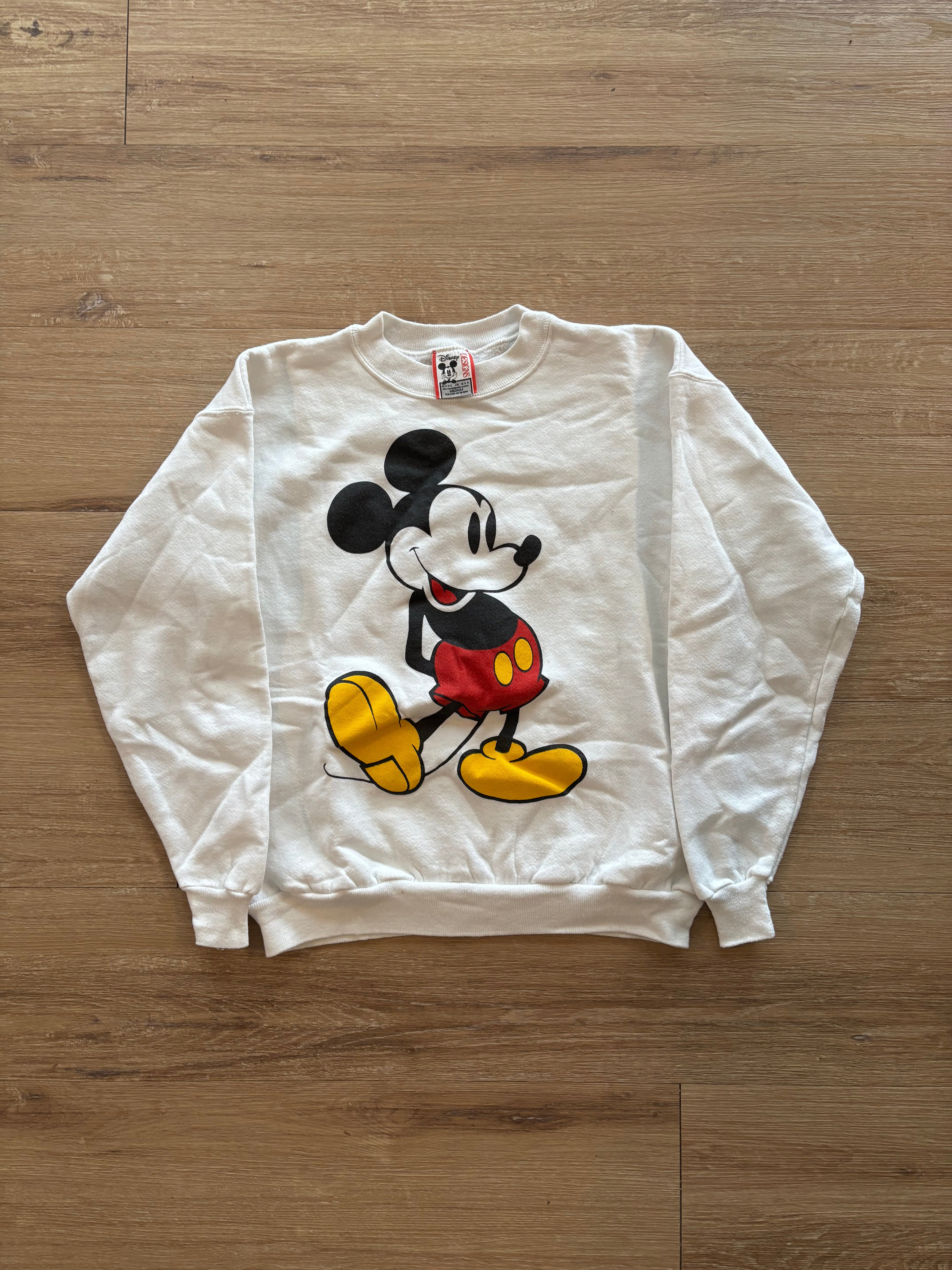 Vintage White Disney Mickey Mouse Sweatshirt