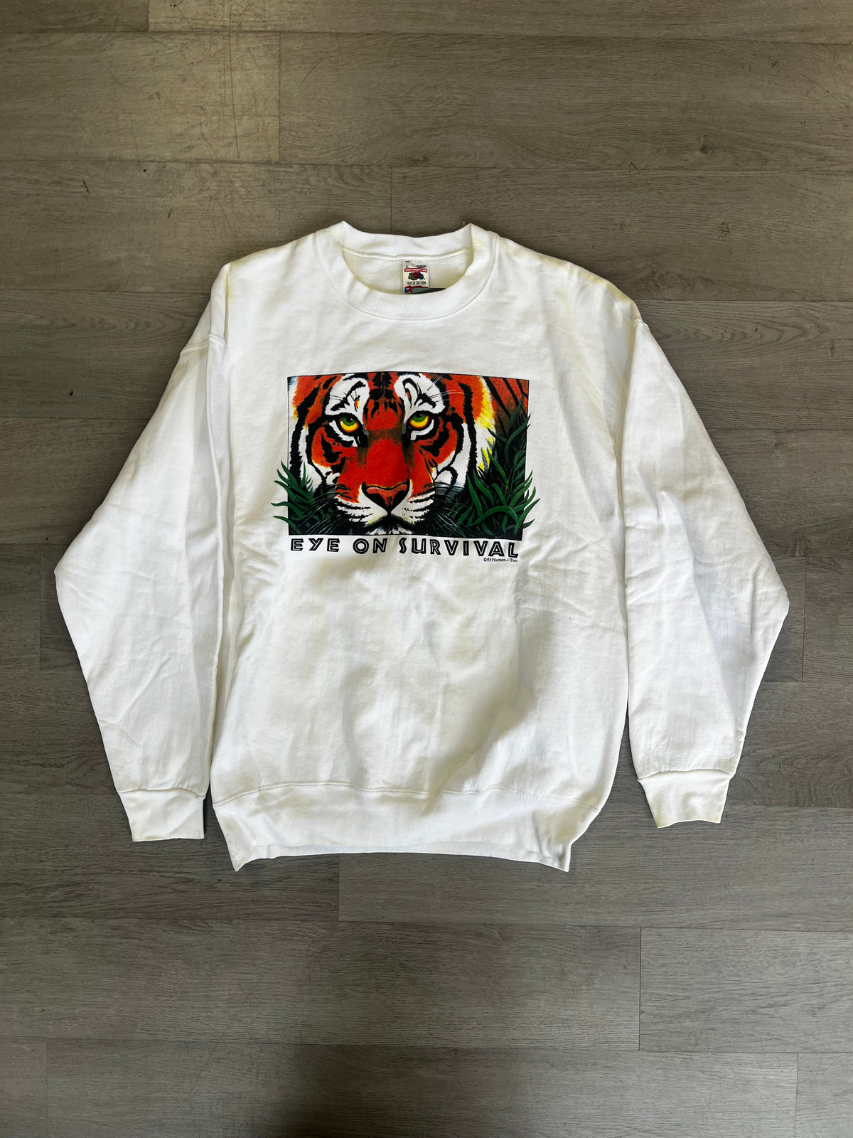 Vintage Eye of Survival Tiger Crewneck