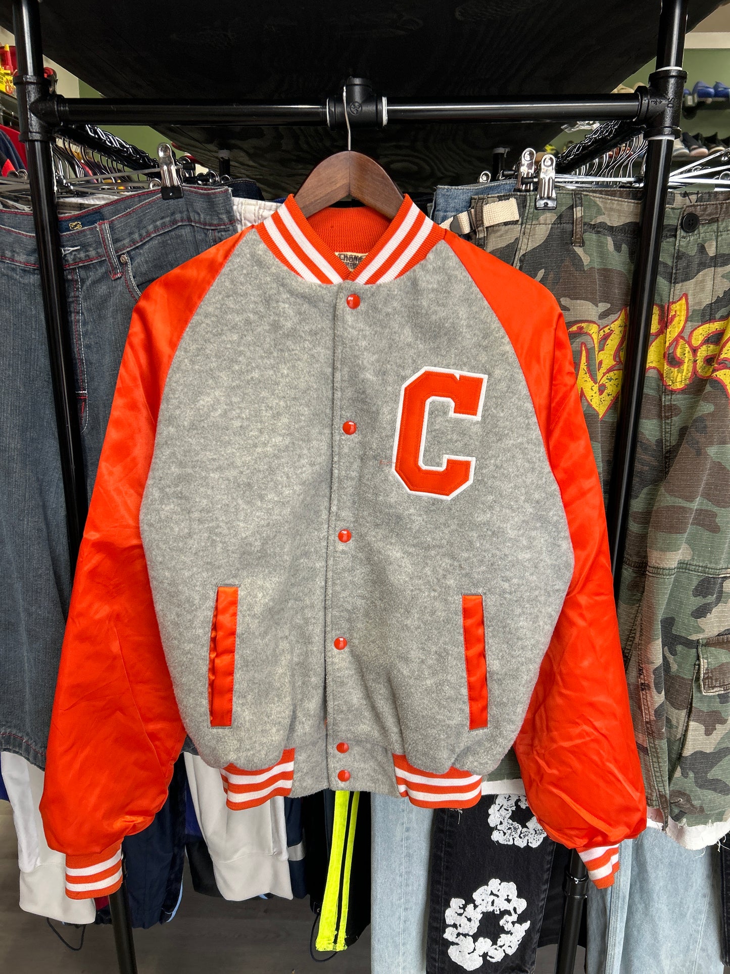 Vintage Clemson University Bomber Jacket