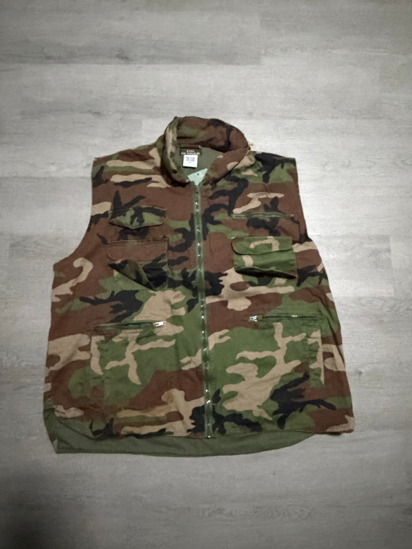 Vintage Camo Print Vest