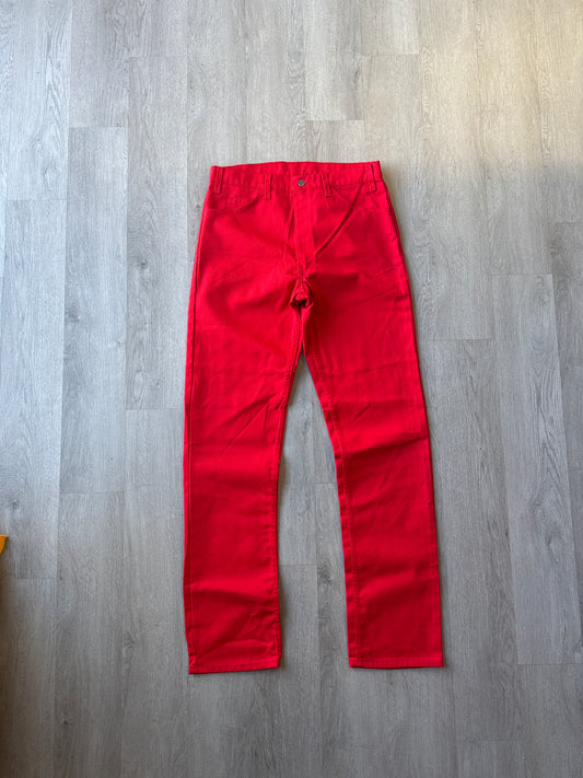 Vintage 1989 Levi’s 505 Red Over-dyed Denim Jean