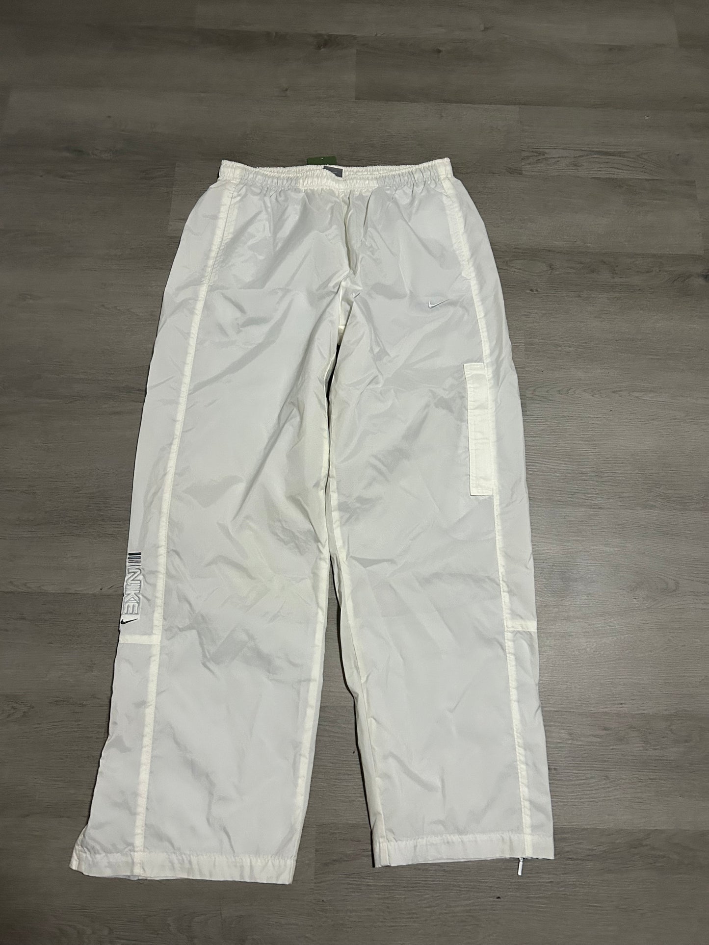 Vintage Nike White Track Reflective Pants