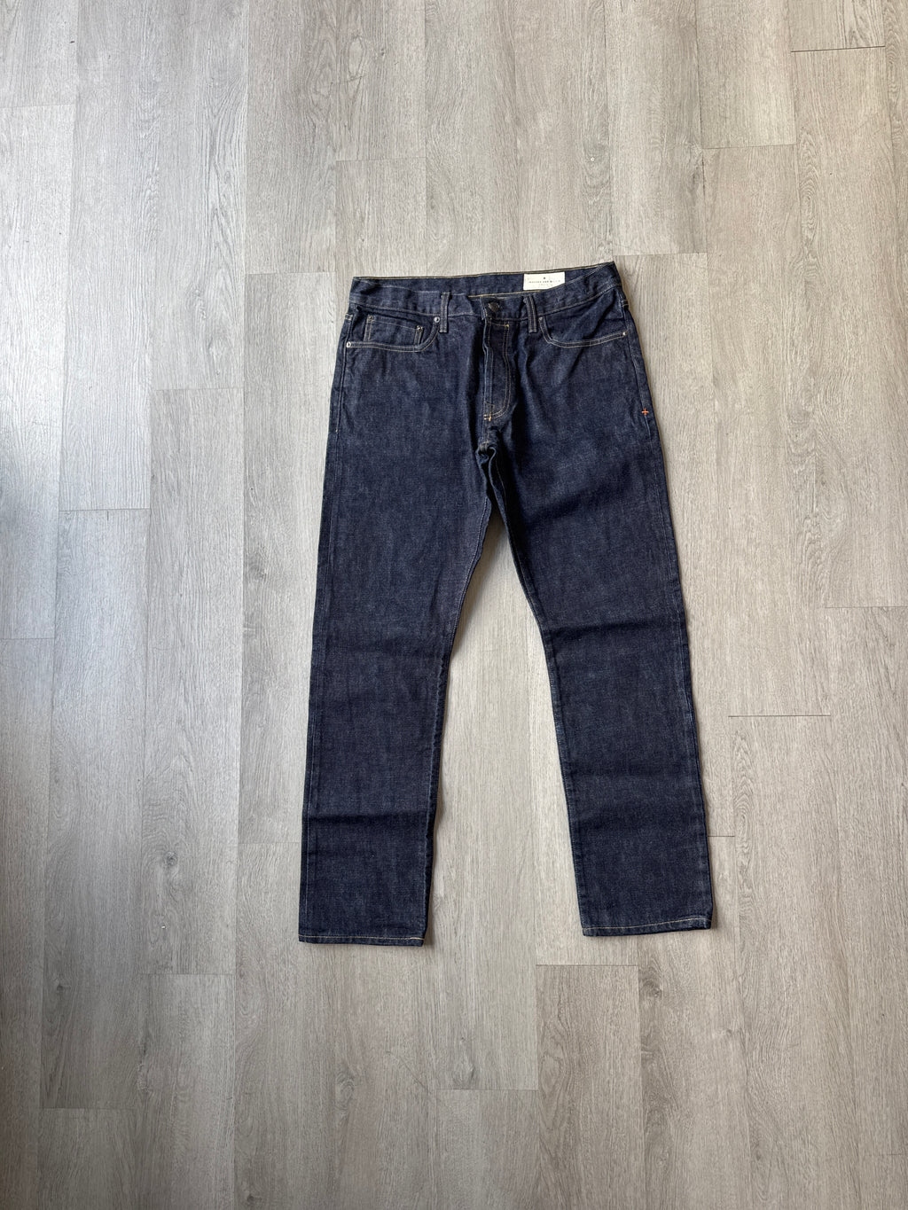Imogene And Willie Dark Washed Straight Fit Selvage Denim Jeans