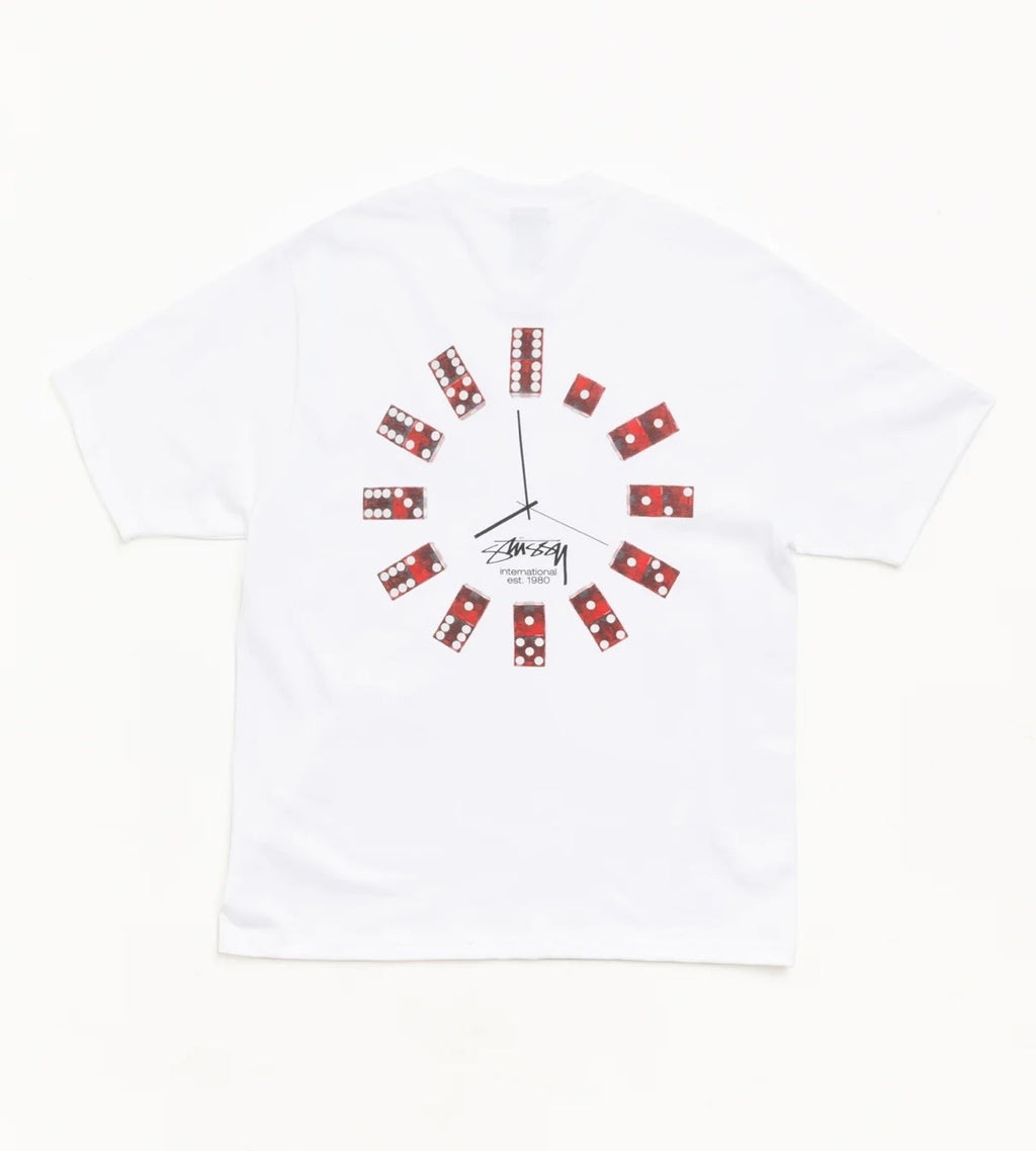 Stussy White Dice Clock Tee Stüssy