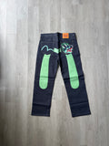 Evisu Japanese Green Dragon Art Denim Jeans