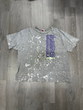 Y2K Grey Nike ‘Just Do It’ Paint Splatter Tee