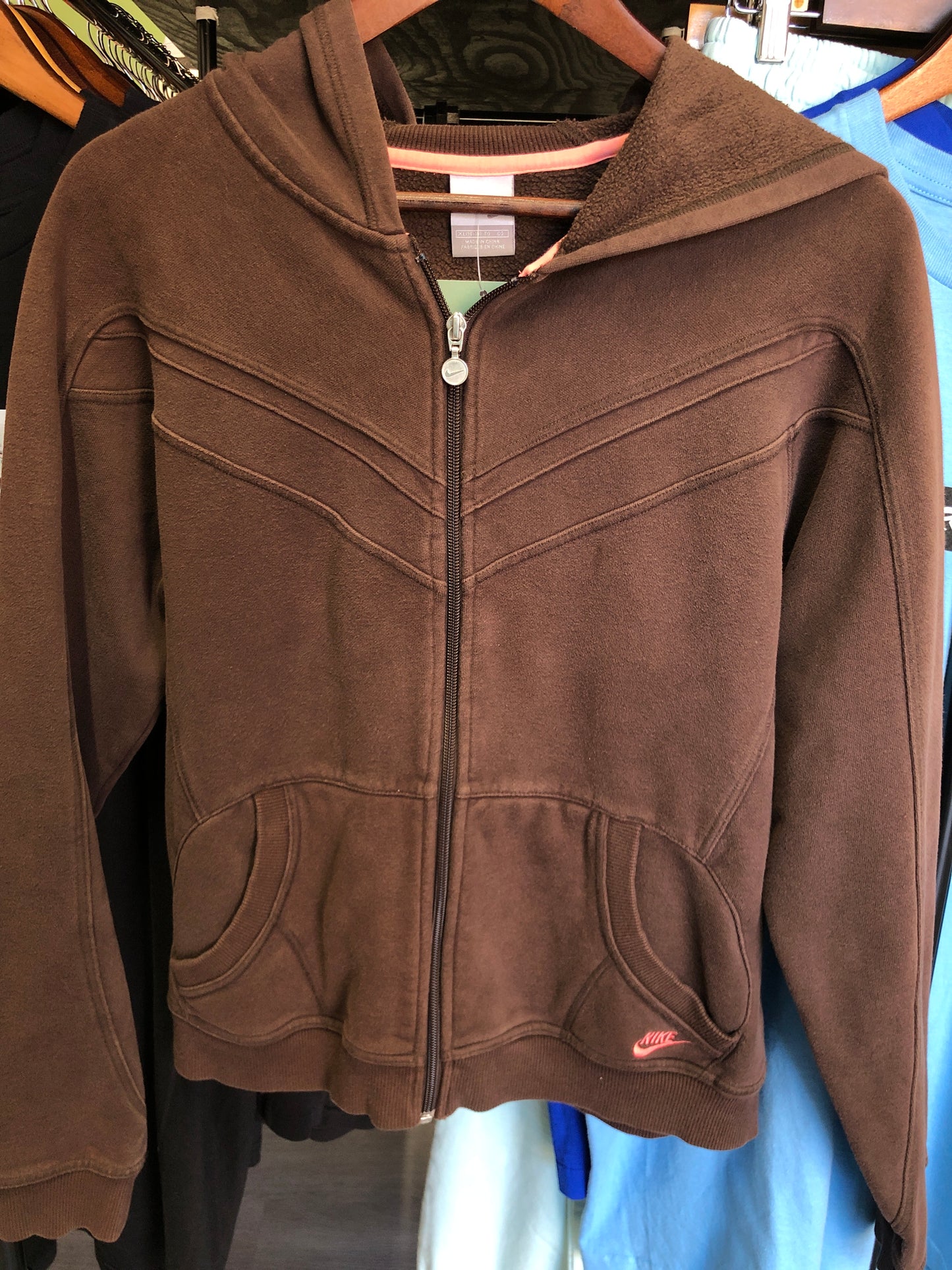 Youth Vintage Brown Nike Zip Hoodie