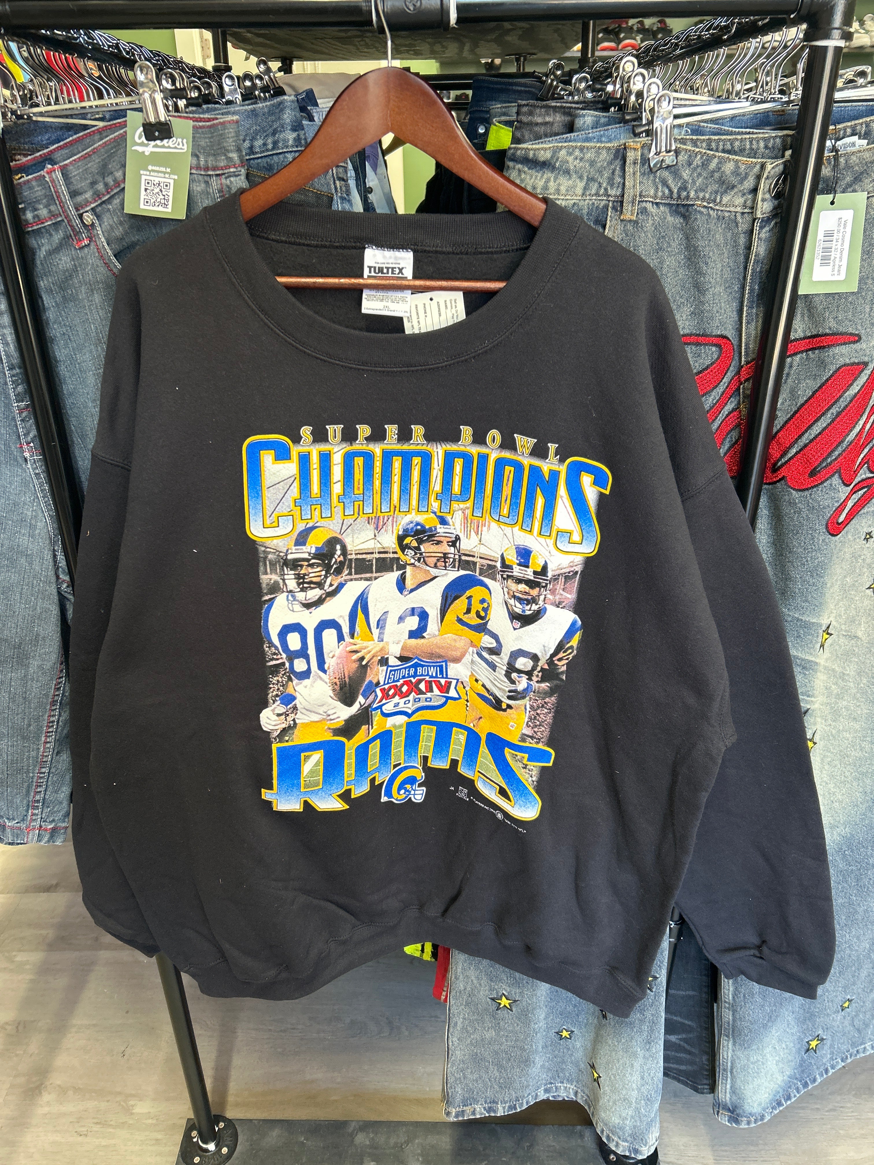 Black Super Bowl Champions Rams Sweatshirt