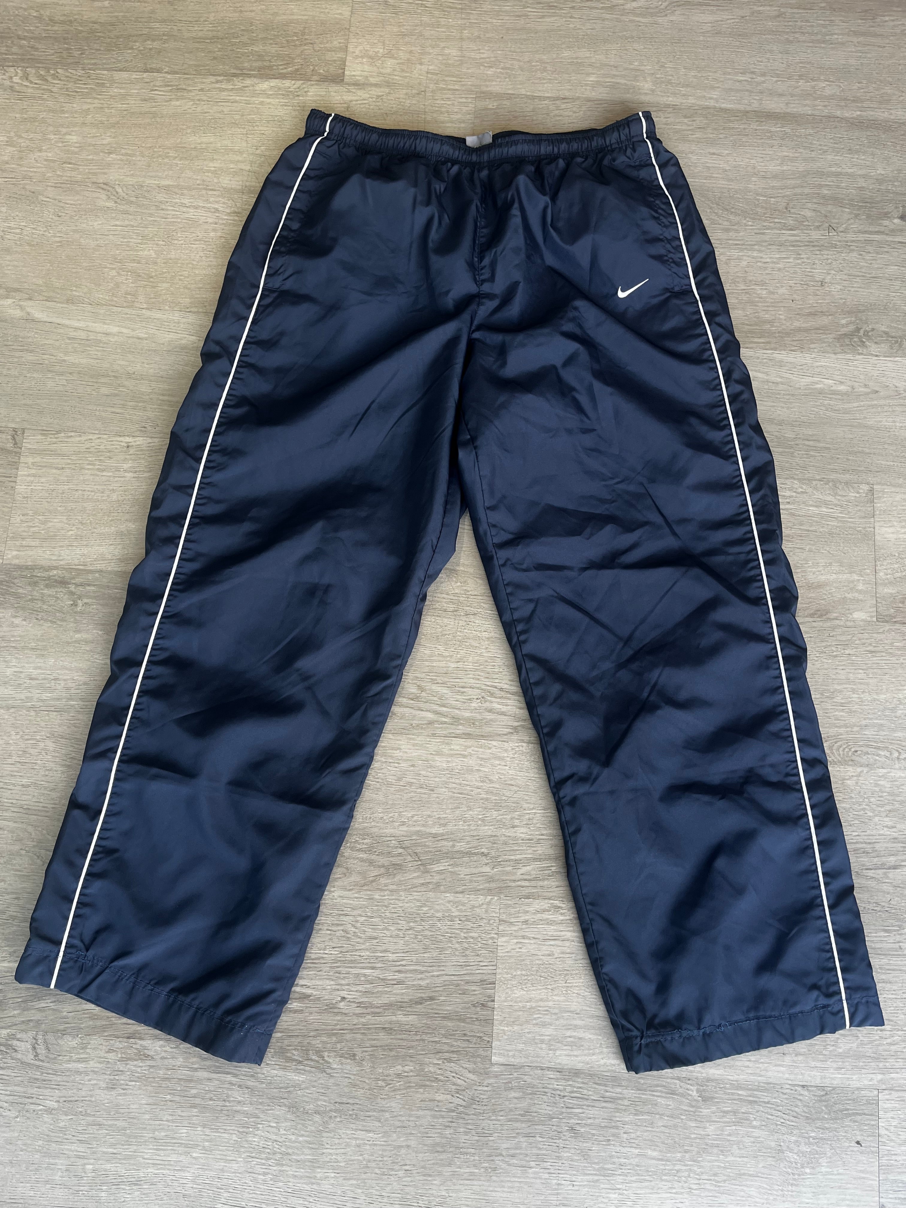 Vintage Nike Navy Blue Windbreaker Pants
