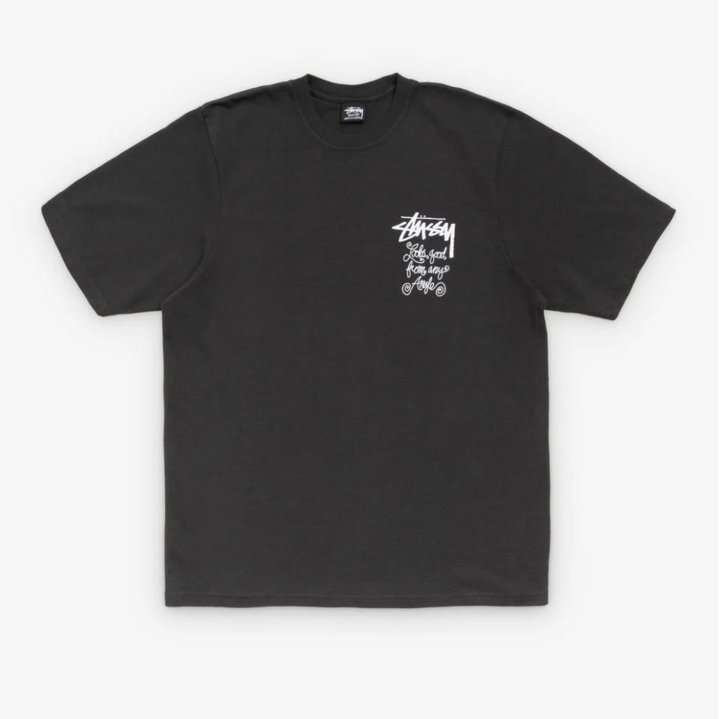 Stussy Black Any Angle Pigment Dyed Tee Stüssy