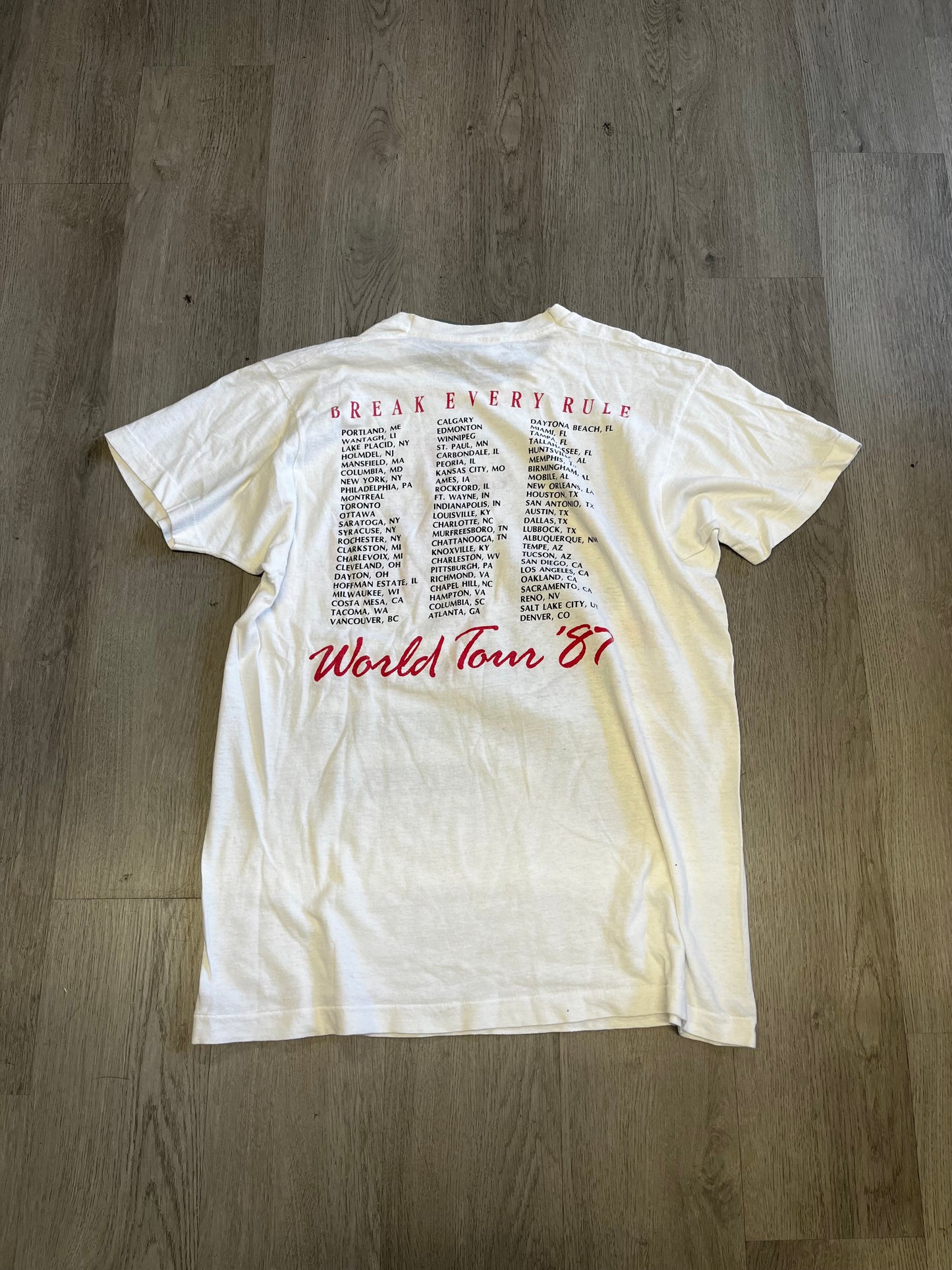 Vintage 1987 Tina Turner Break Every Rule World Tour Tee